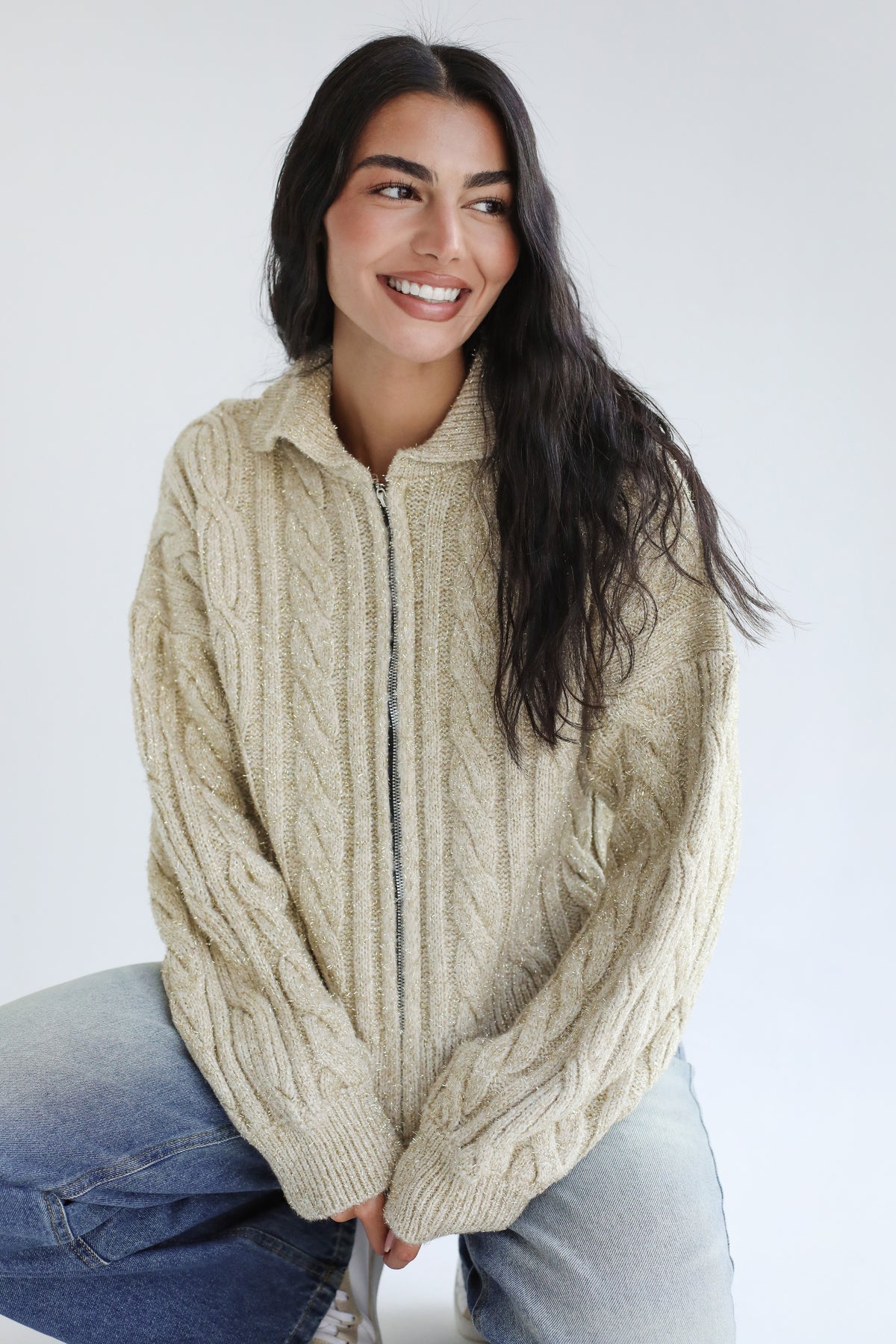 Too good to take off knit sweater - Beige