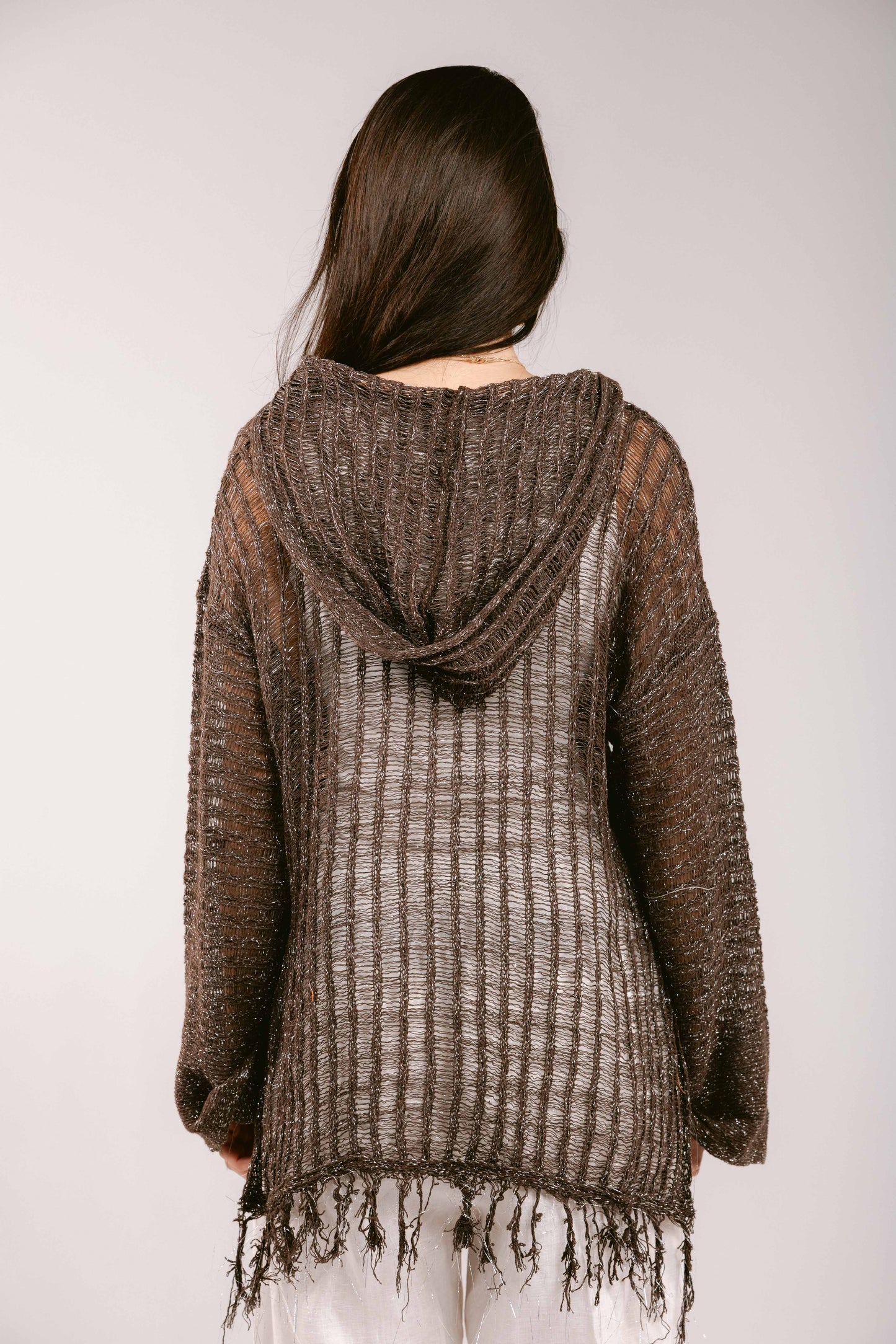 By The Beach Crochet Top - Brown
