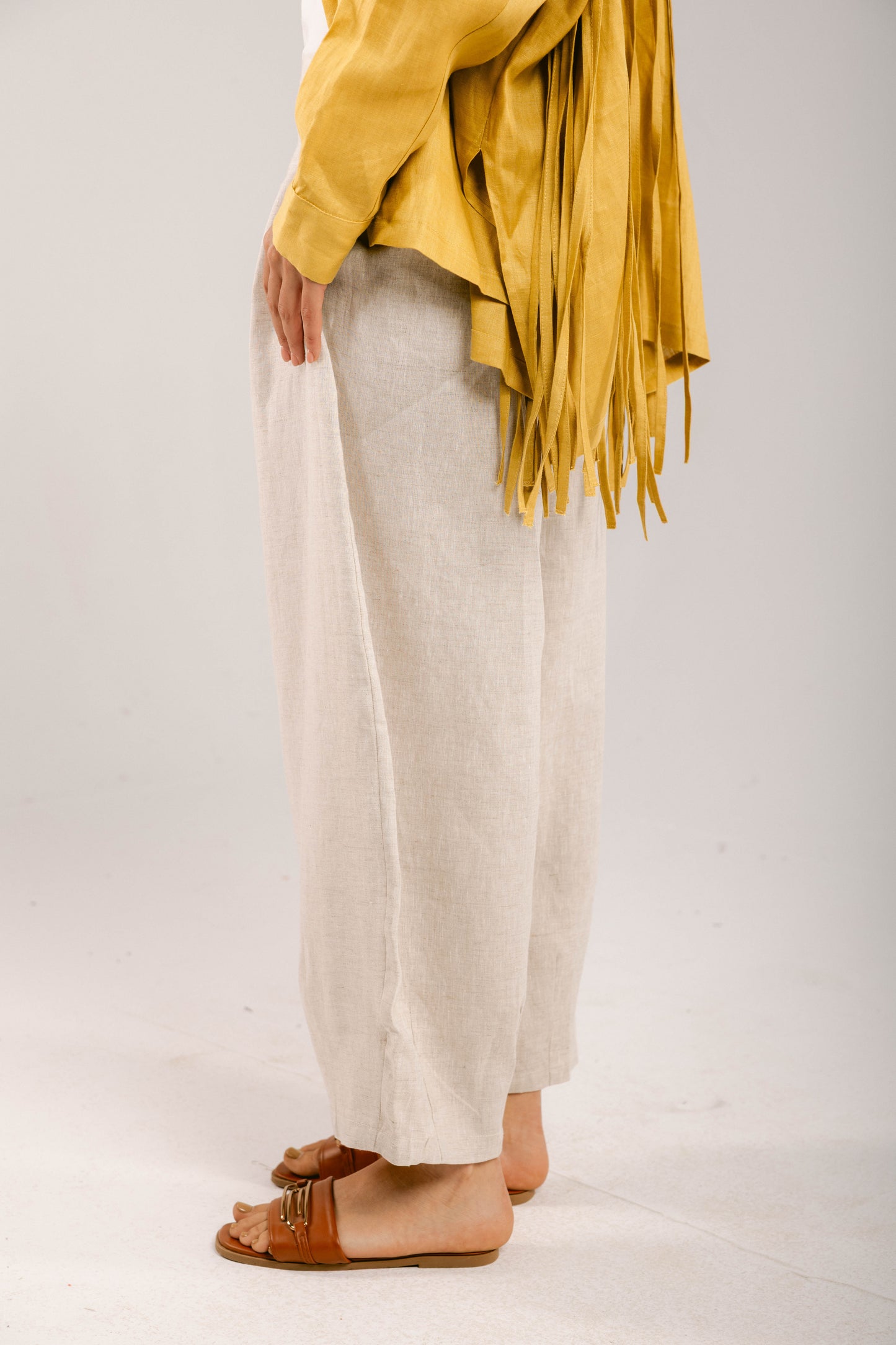 Essential Balloon Linen Pants - Beige