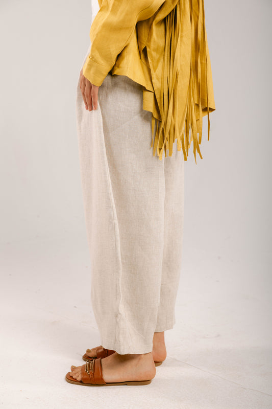 Essential Balloon Linen Pants - Beige
