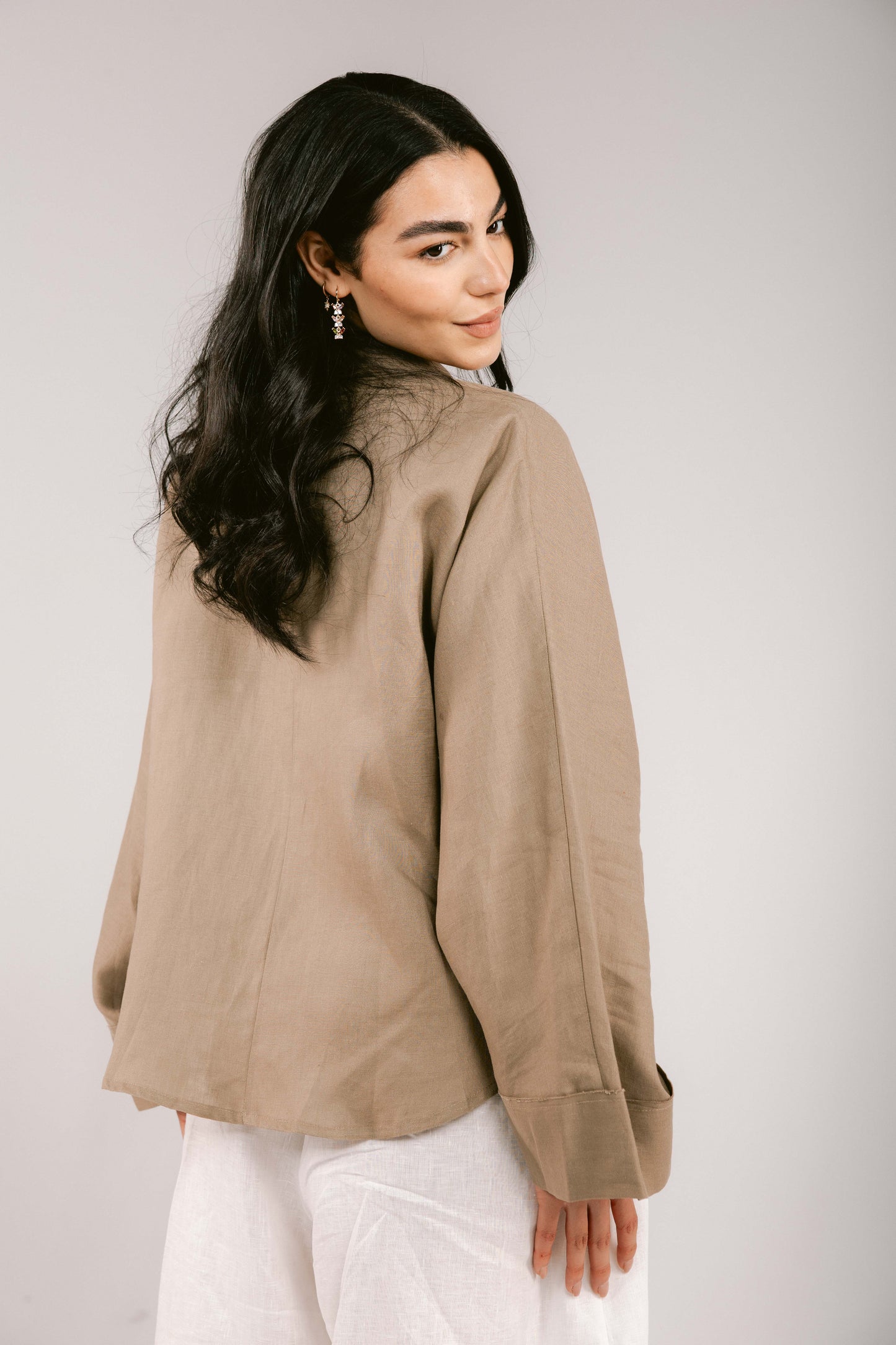 Such A Dreamy Linen Top - Taupe
