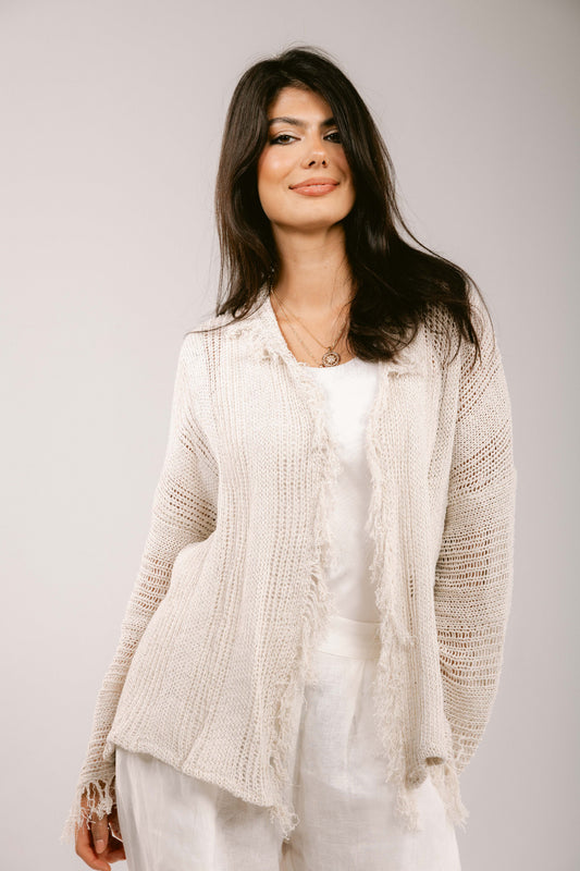 Brighter Days Crochet Cardigan - Off-White
