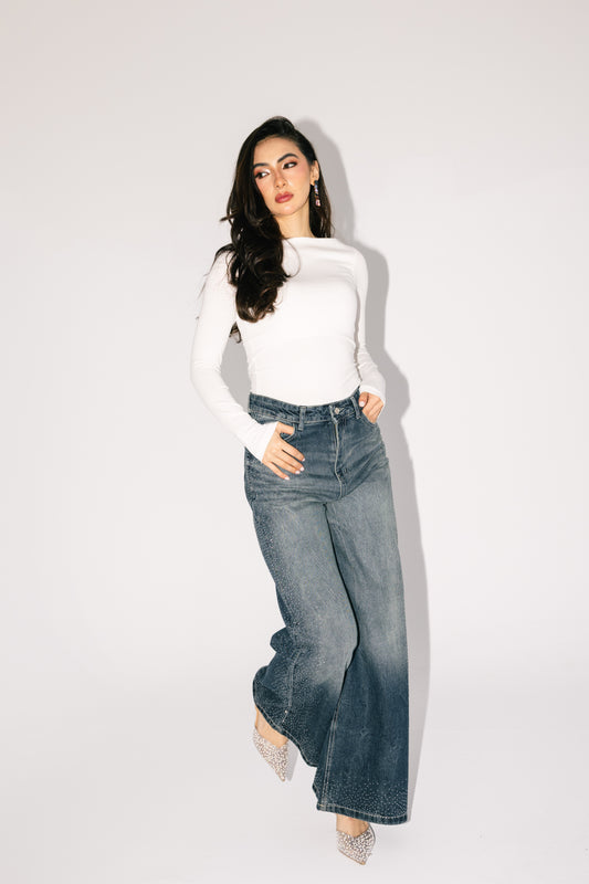 Stargazer Denim Pants in Dark Blue