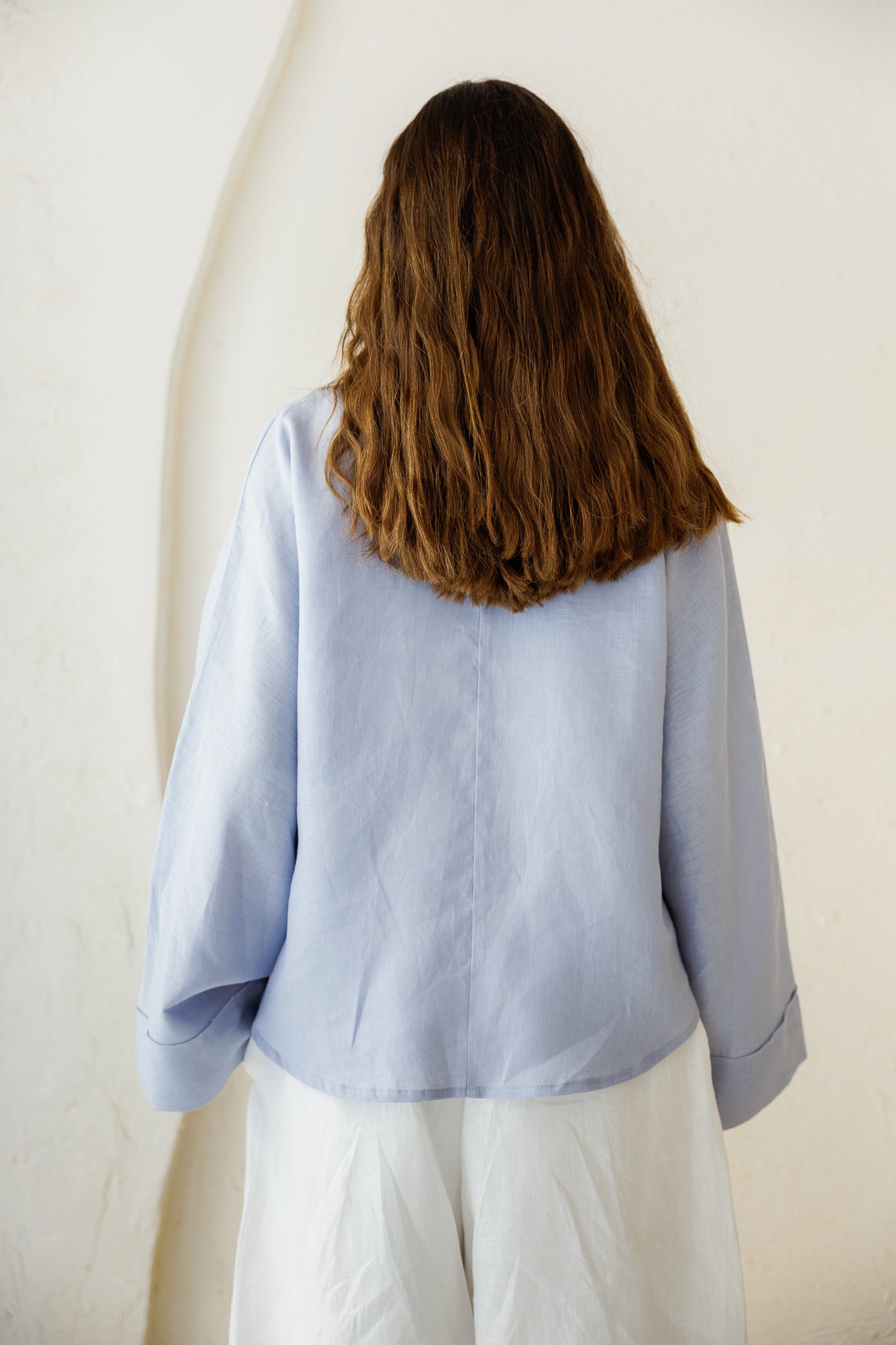 Such A Dreamy Linen Top - Baby Blue