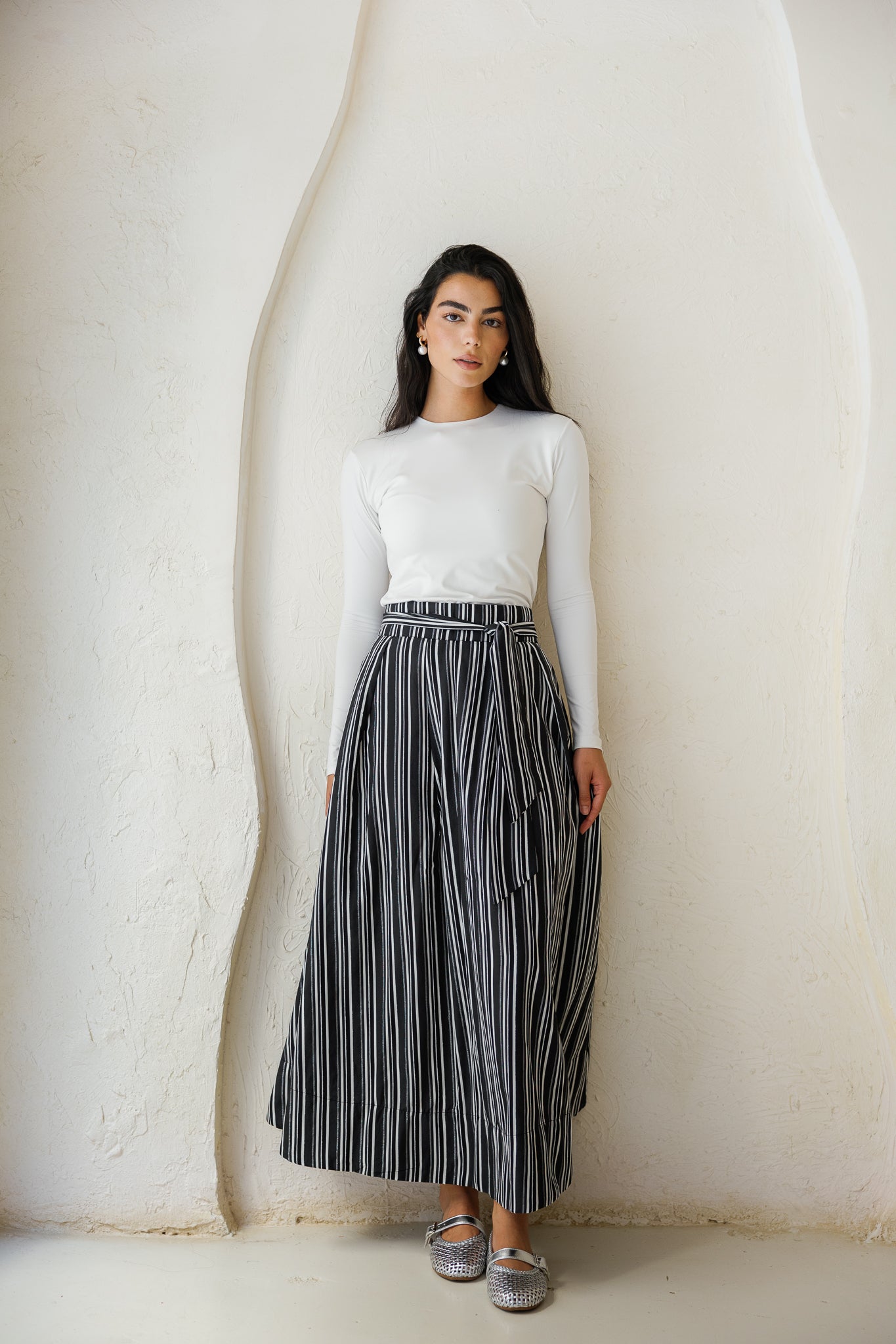 Your Favorite Striped Skirt - Black