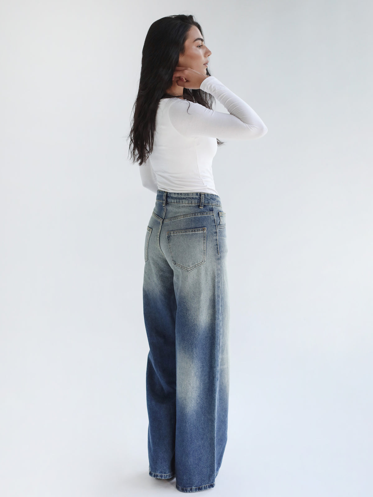 Standout Denim Pants in Washed Blue