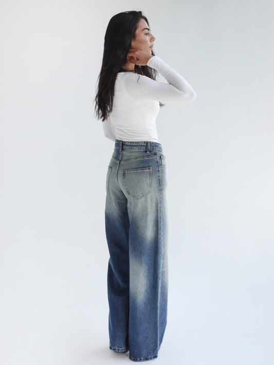 Standout Denim Pants in Washed Blue