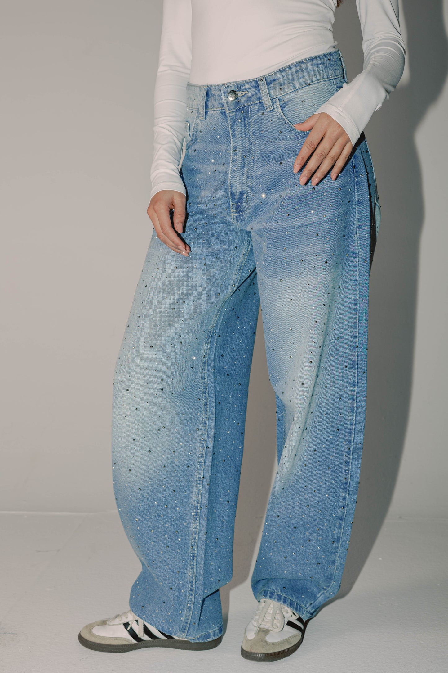 She Rises Denim Pants in Blue