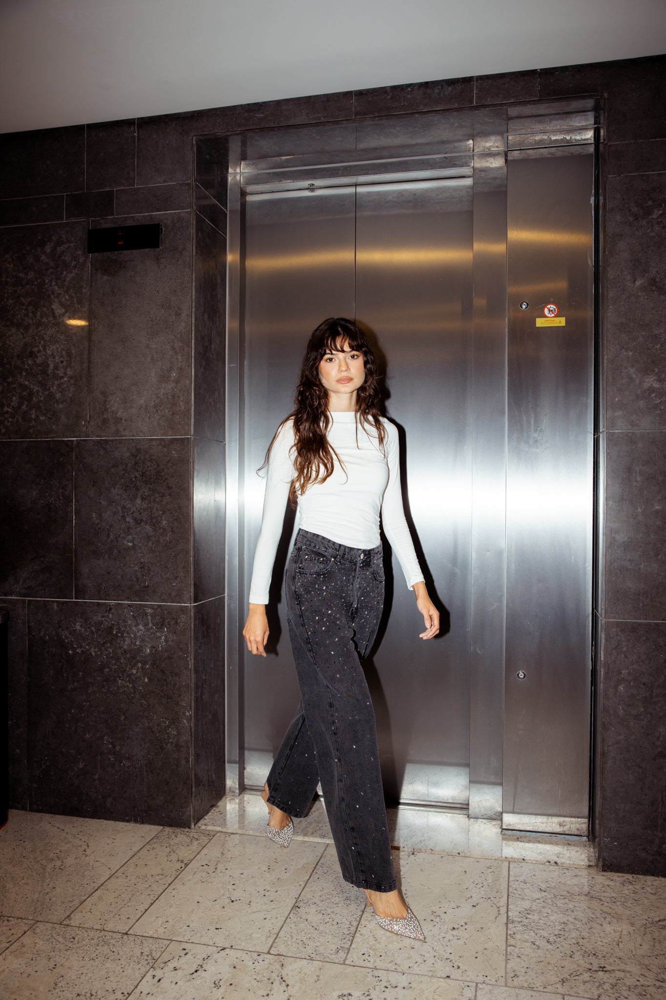 She’s The Moment Denim Pants in Washed Grey