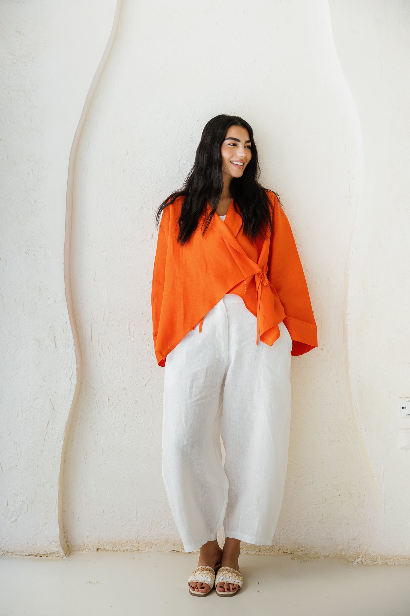 Such A Dreamy Linen Top - Orange