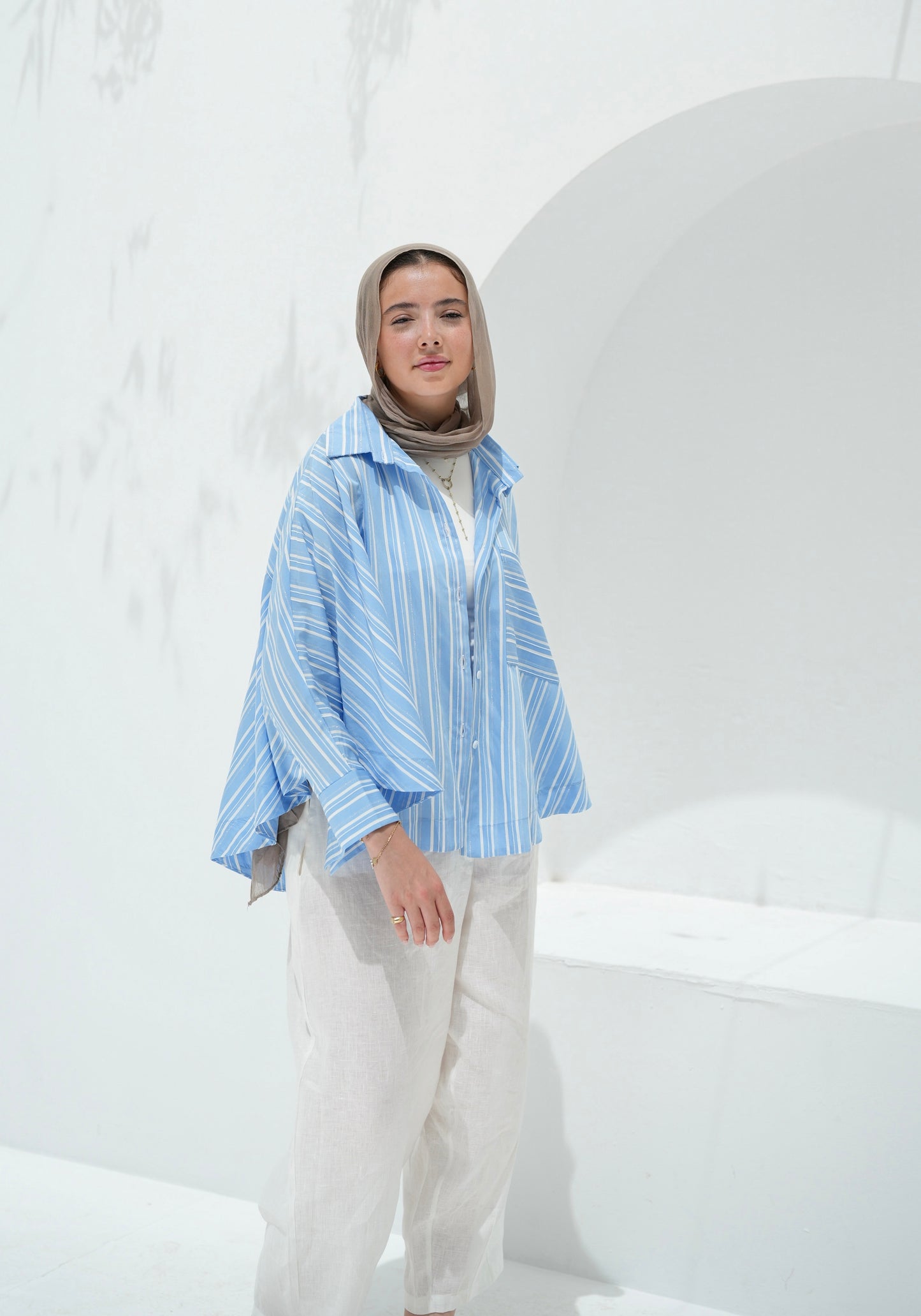 Over The Rainbow Striped Shirt - Blue