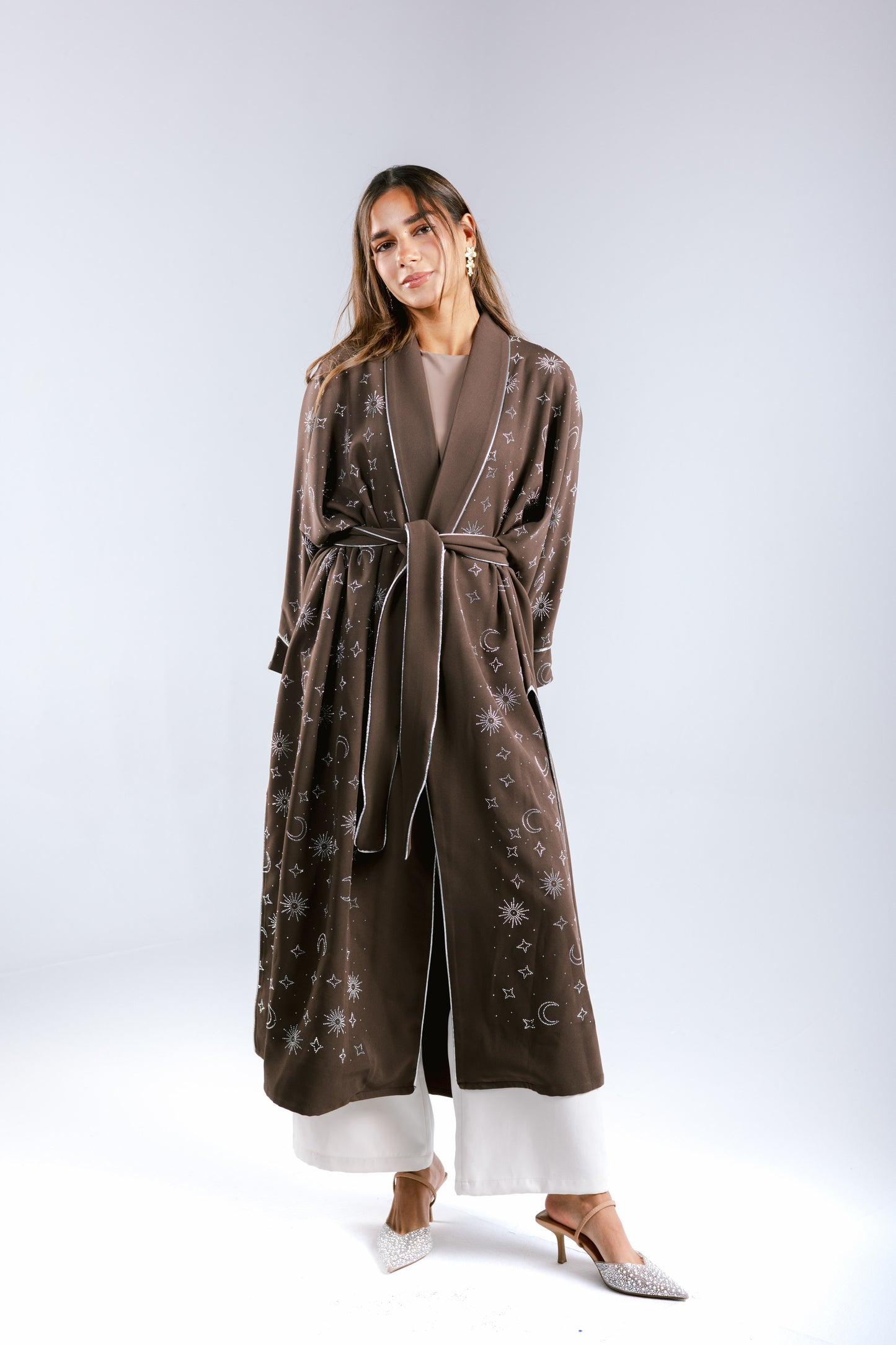 Over The Moon Kaftan in Brown