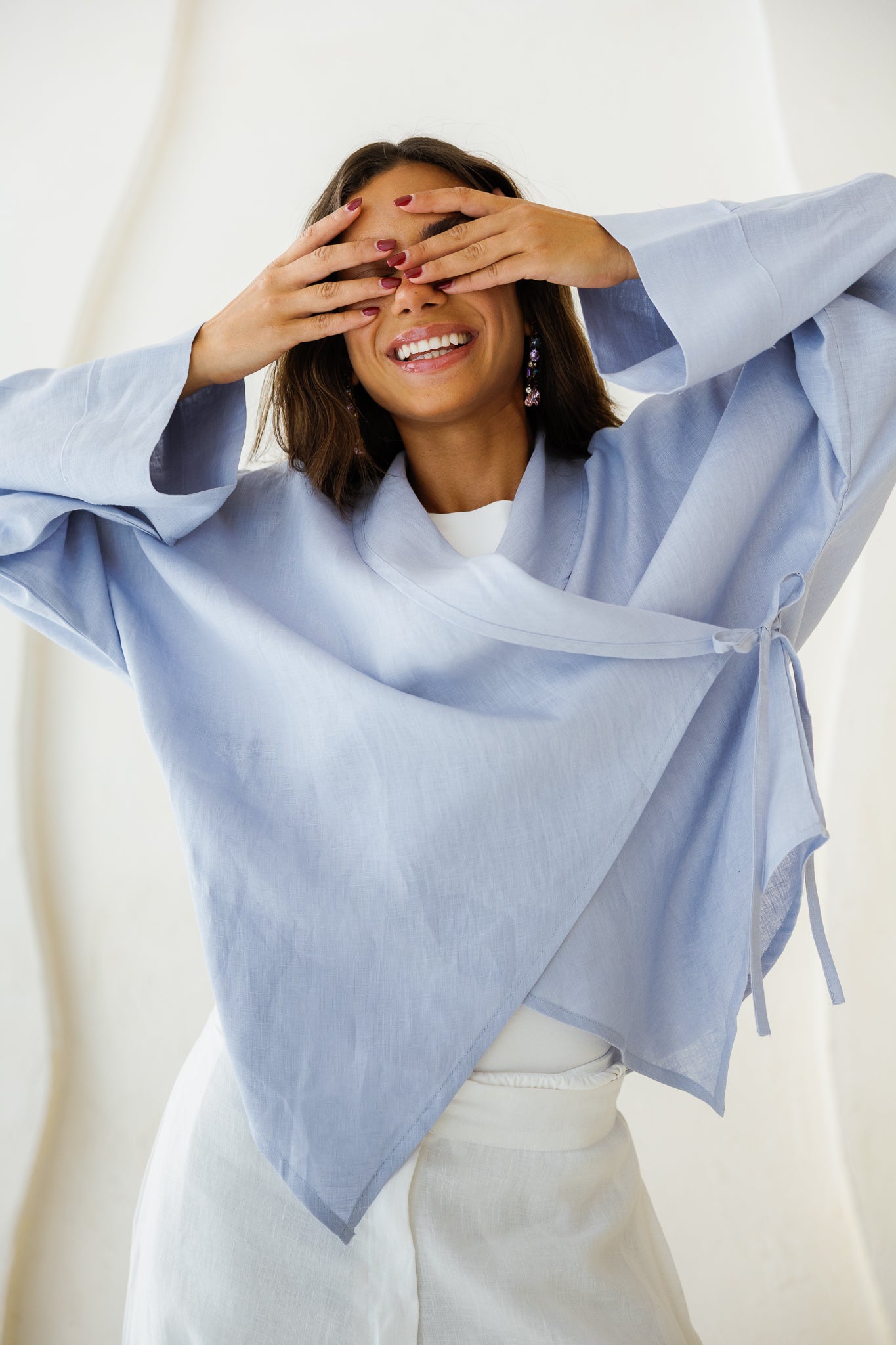 Such A Dreamy Linen Top - Baby Blue