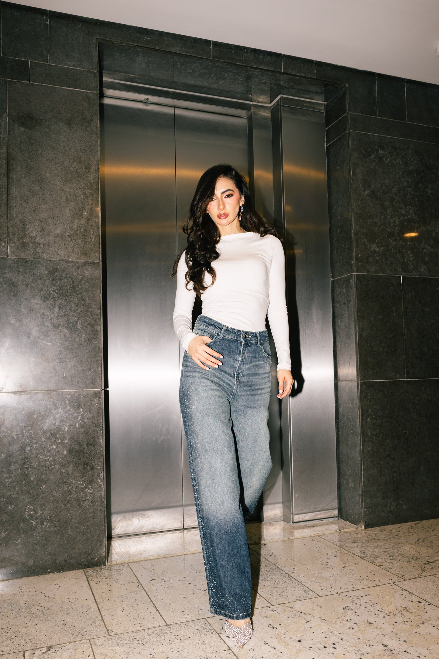 Stargazer Denim Pants in Dark Blue