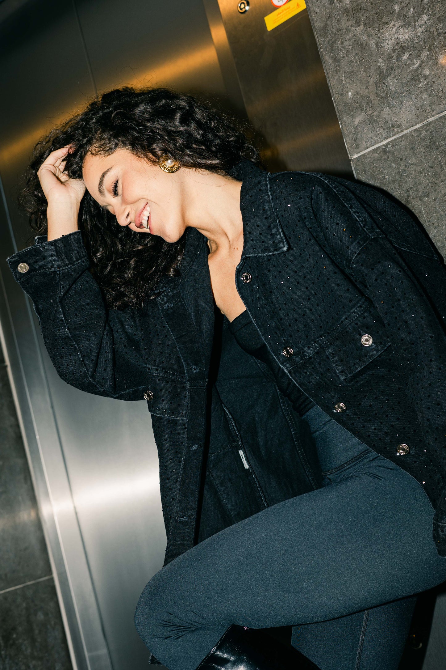 You’re A Gem Denim Jacket in Black