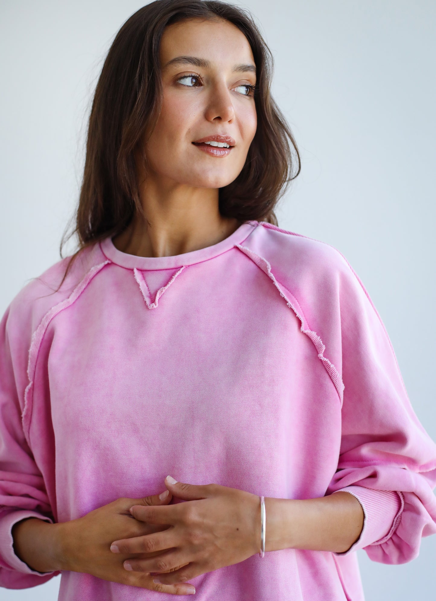 Sweet Escape Sweatshirt - Washed Pink
