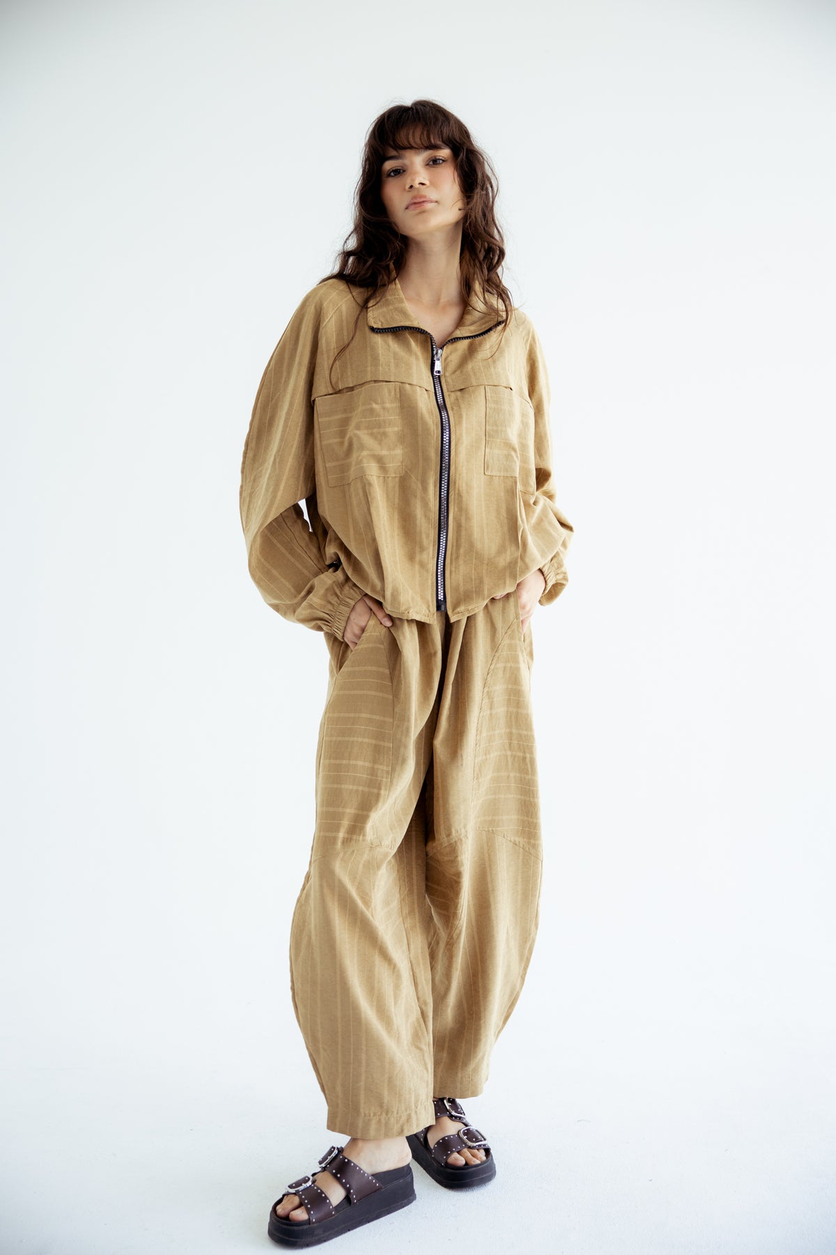 Now or Never Striped Set - Mustard