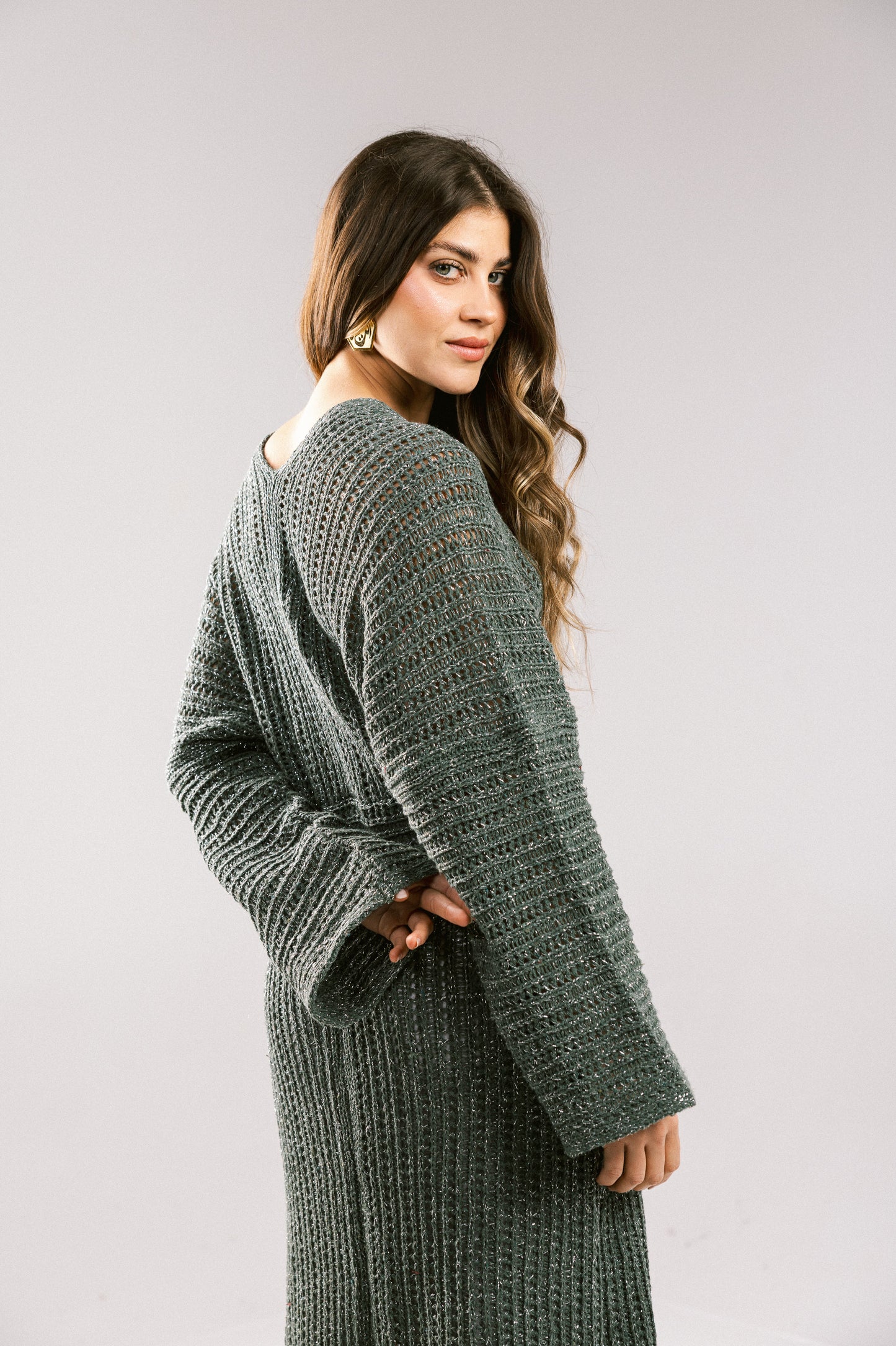 Sunbeam Crochet Coverup Dress - Olive