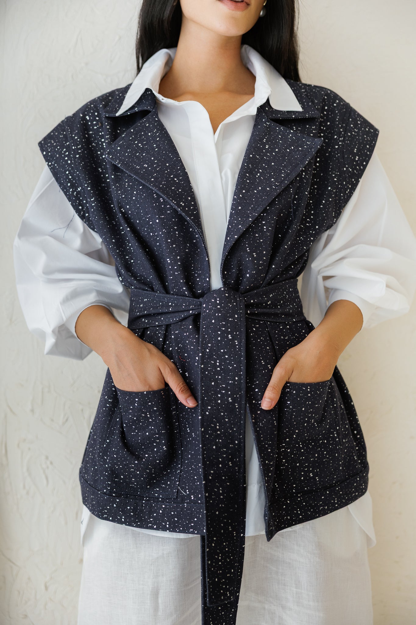 You Have My Heart Denim Vest - Dark Blue
