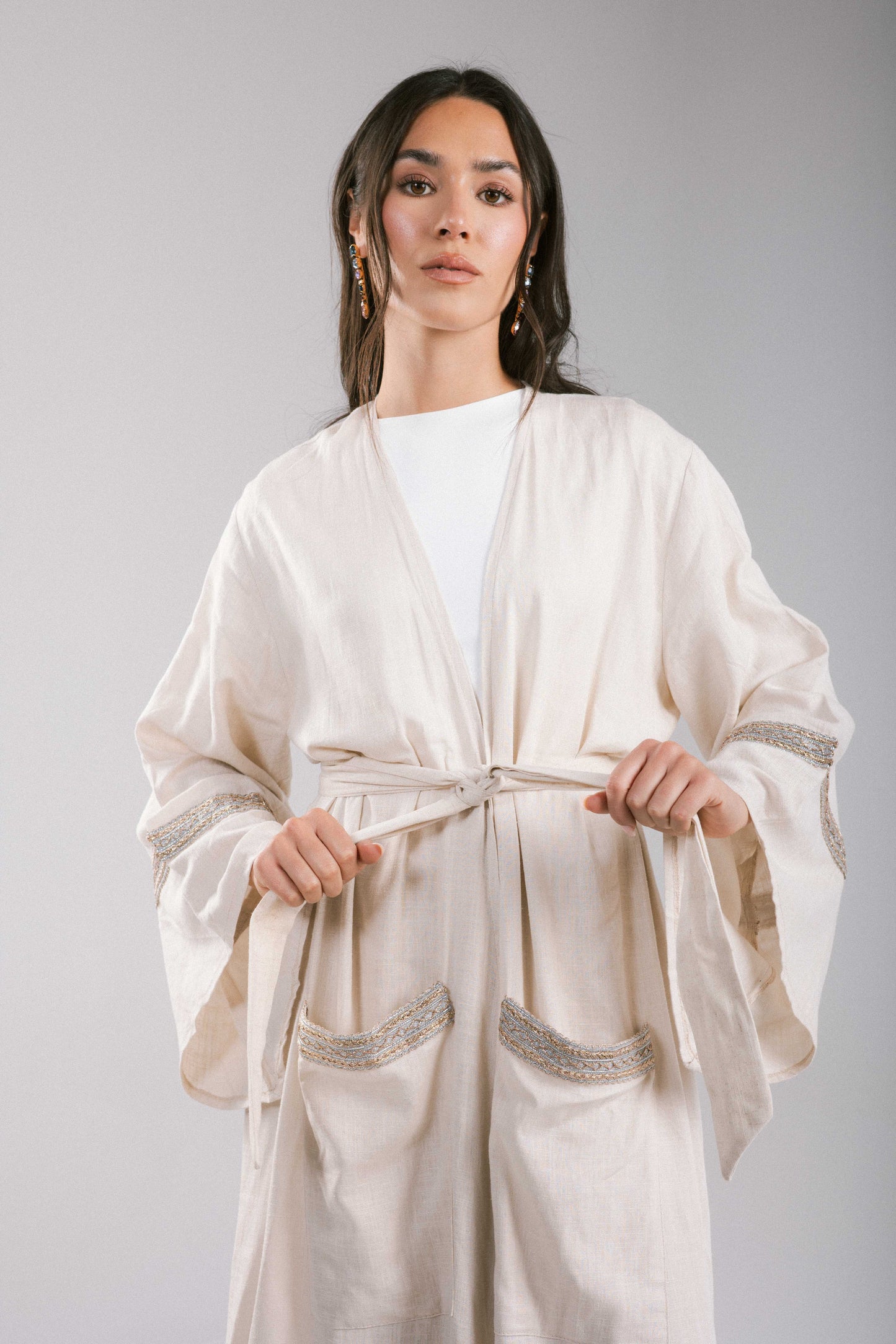 The Linen Kaftan in Beige