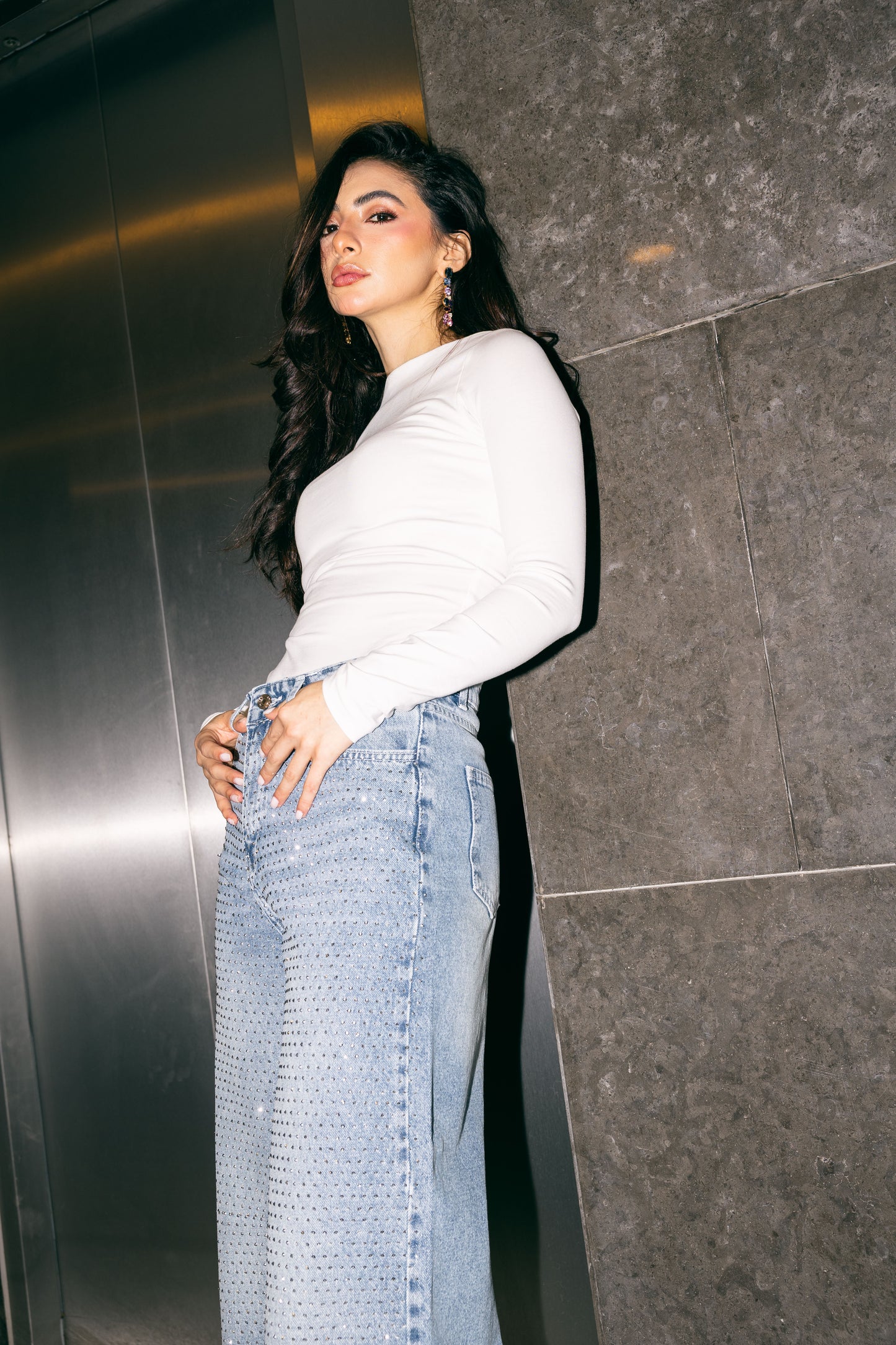 All Eyes On You Denim Pants - Light Blue