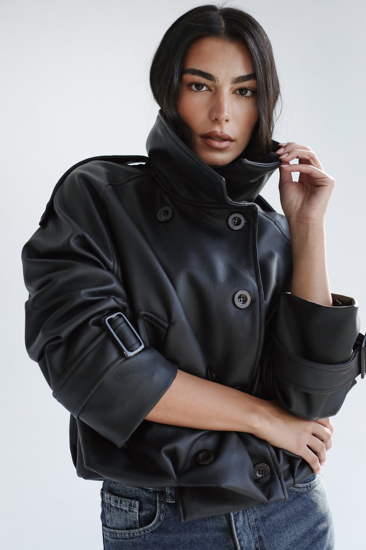 Instant Attraction Leather Jacket - Black