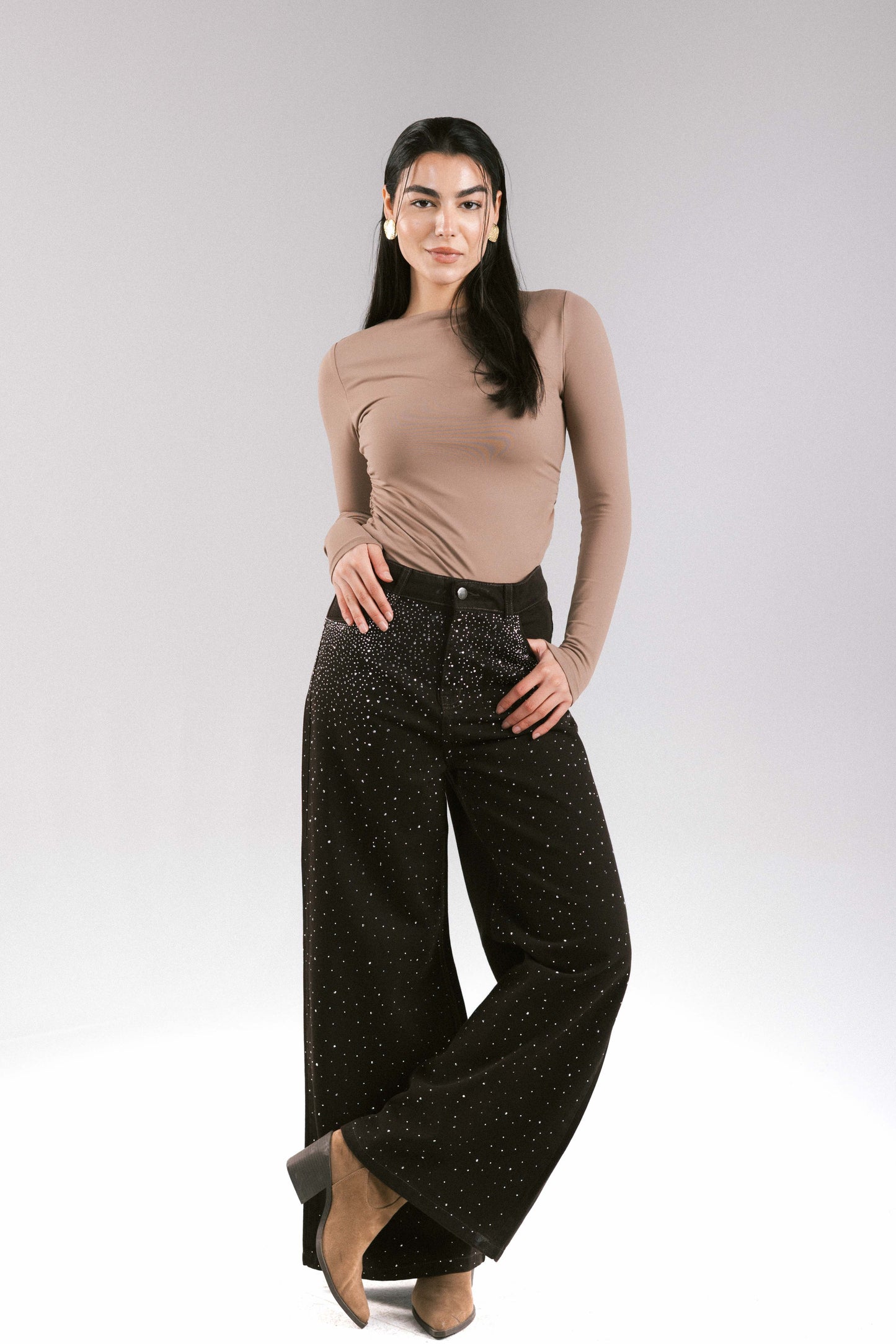 Dazzler Denim Pants - Brown
