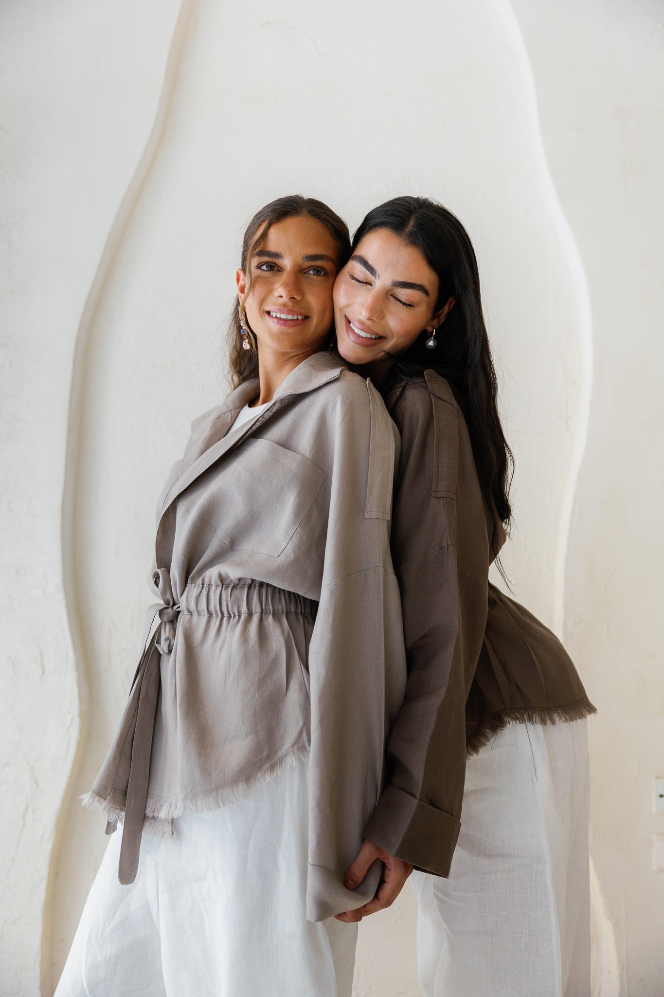 Amalia’s Signature Linen Top - Stone Grey