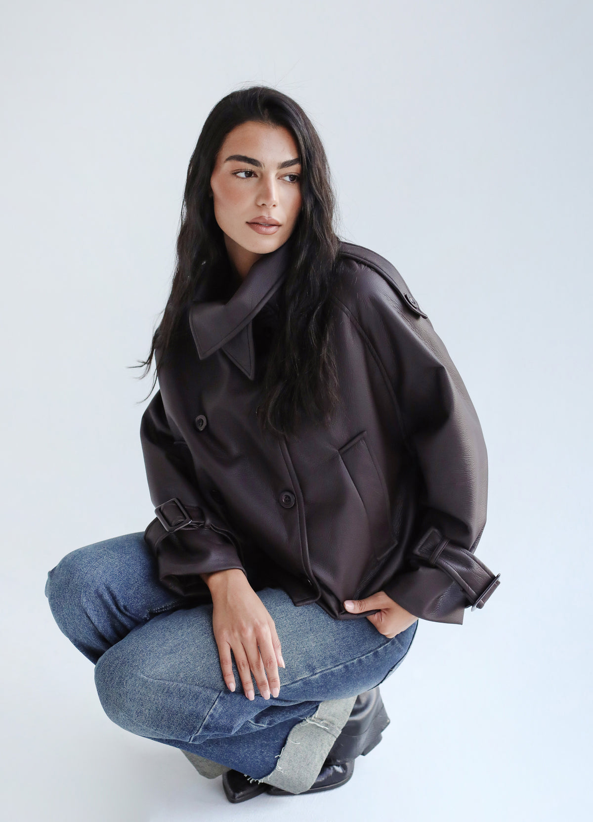Instant Attraction Leather Jacket - Brown