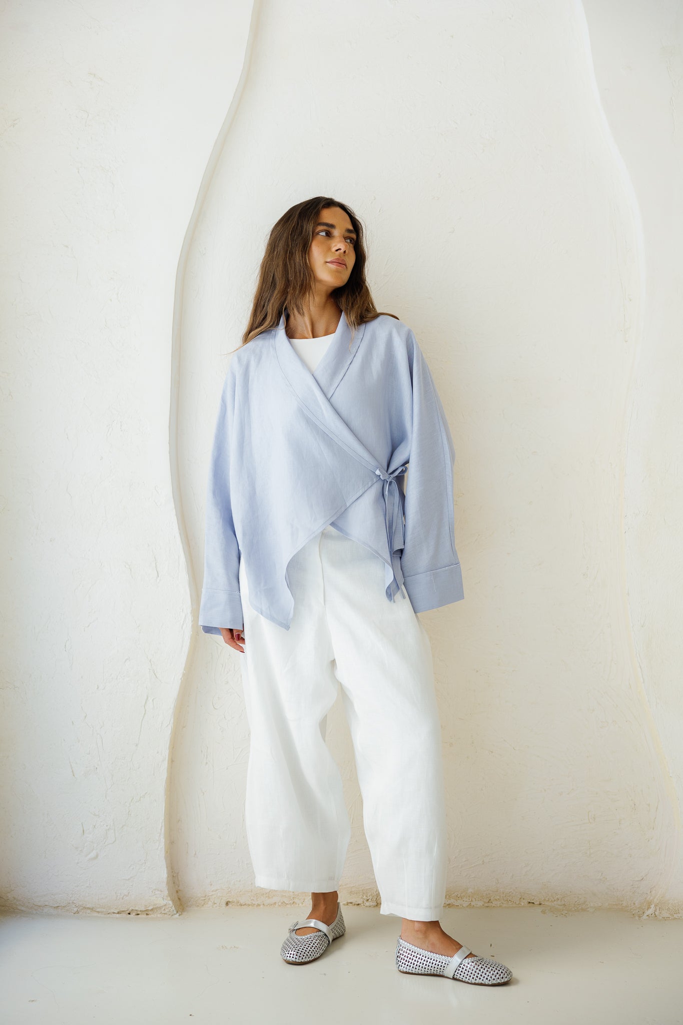 Such A Dreamy Linen Top - Baby Blue