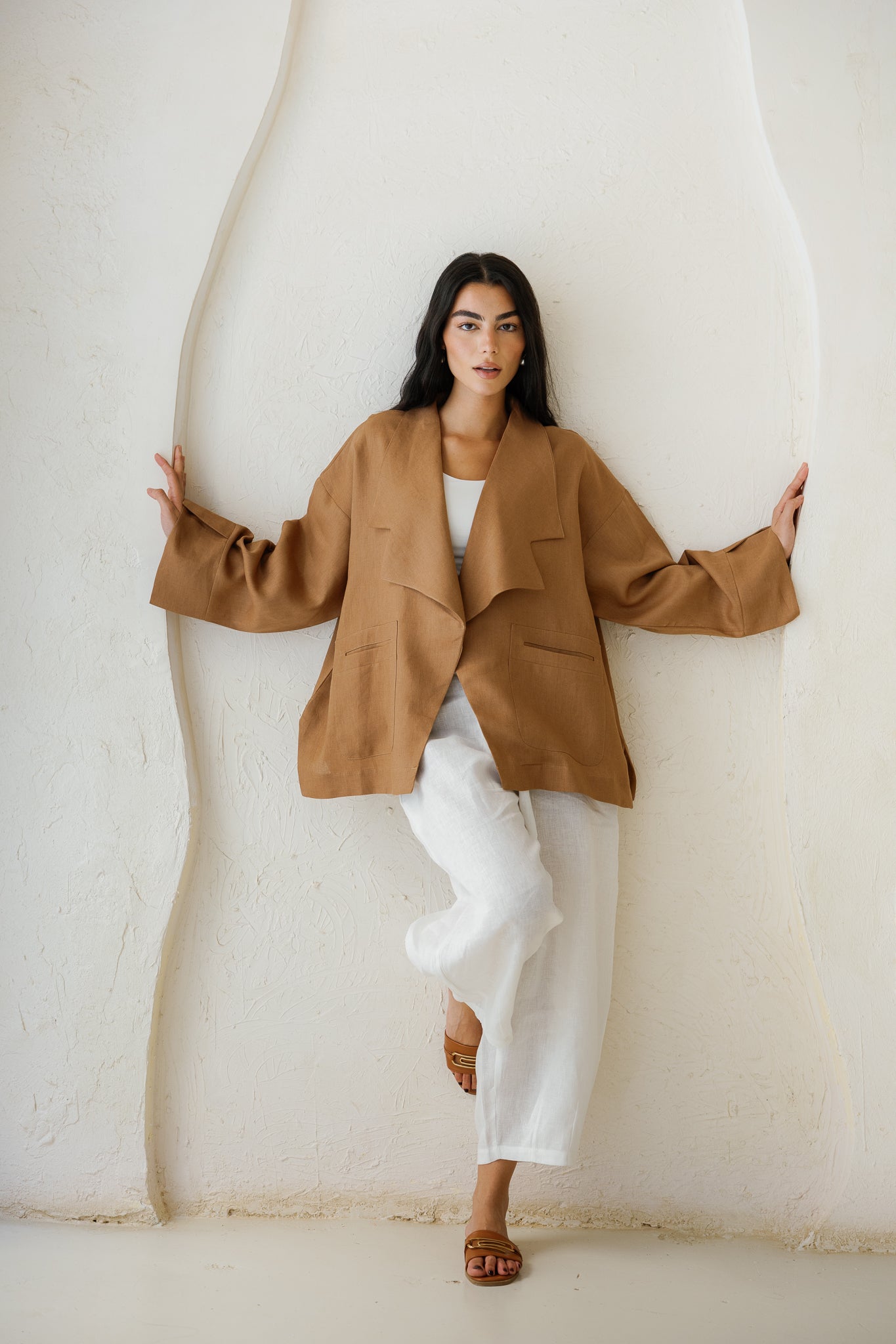 Full of Sunshine Linen Cardigan - Mocha
