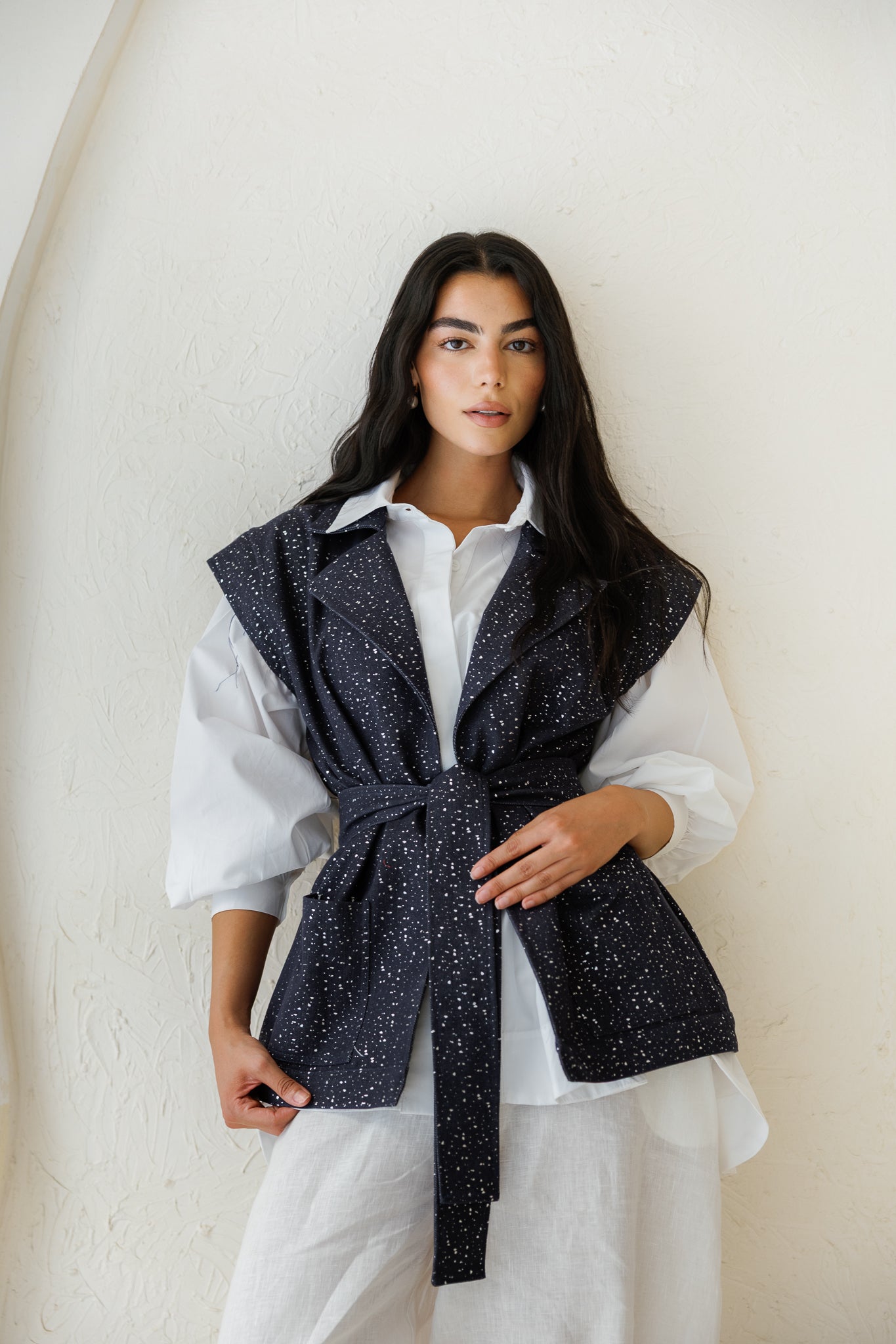 You Have My Heart Denim Vest - Dark Blue