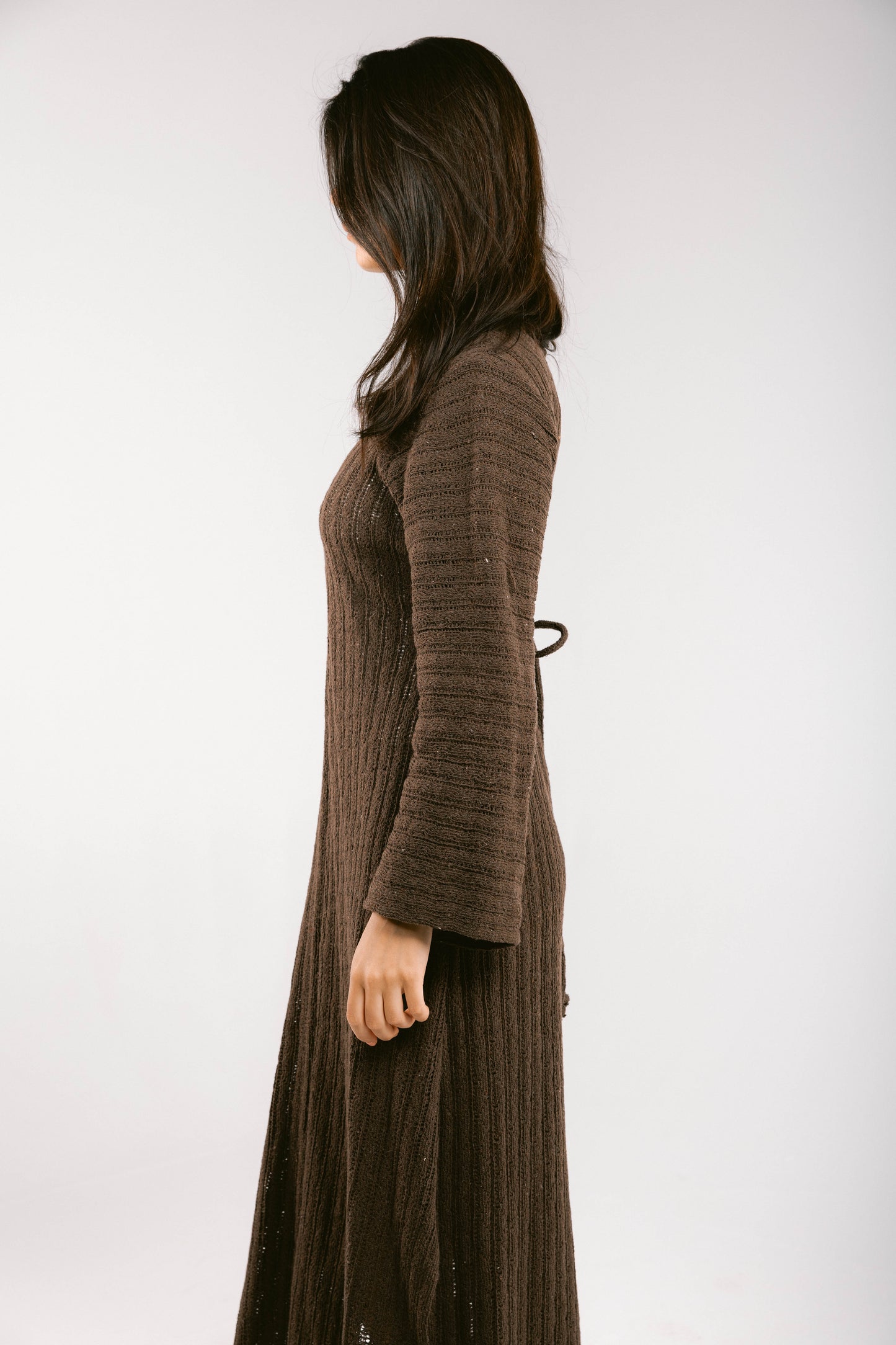 Sun Rays Crochet Dress - Brown