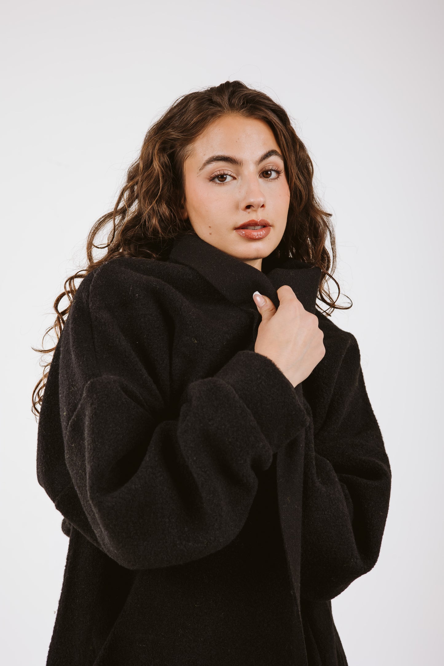 Wrapped in Warmth Fur Coat - Black