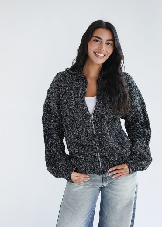 Too good to take off knit sweater - Black