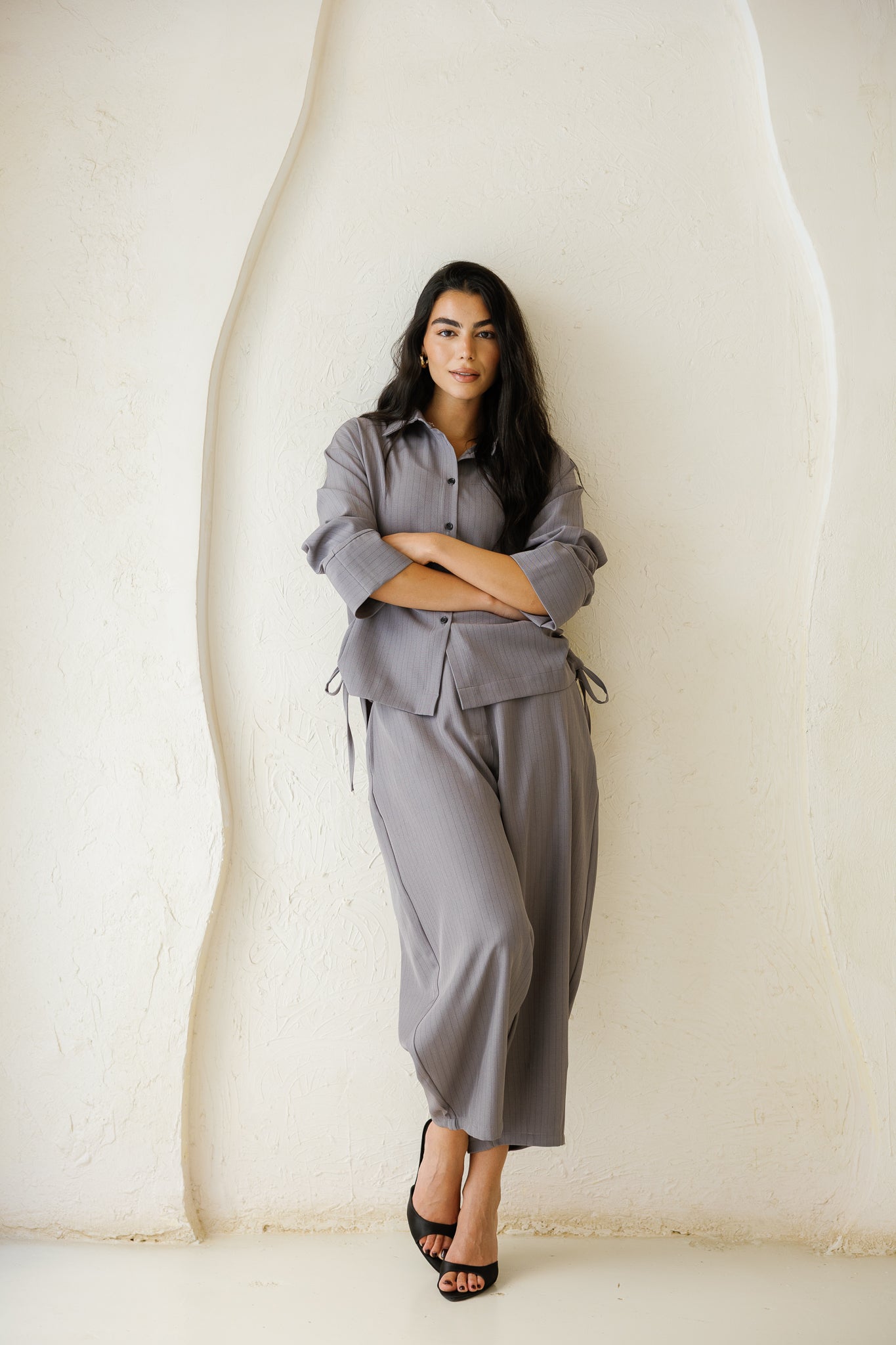 Perfect Tones Striped Set - Grey