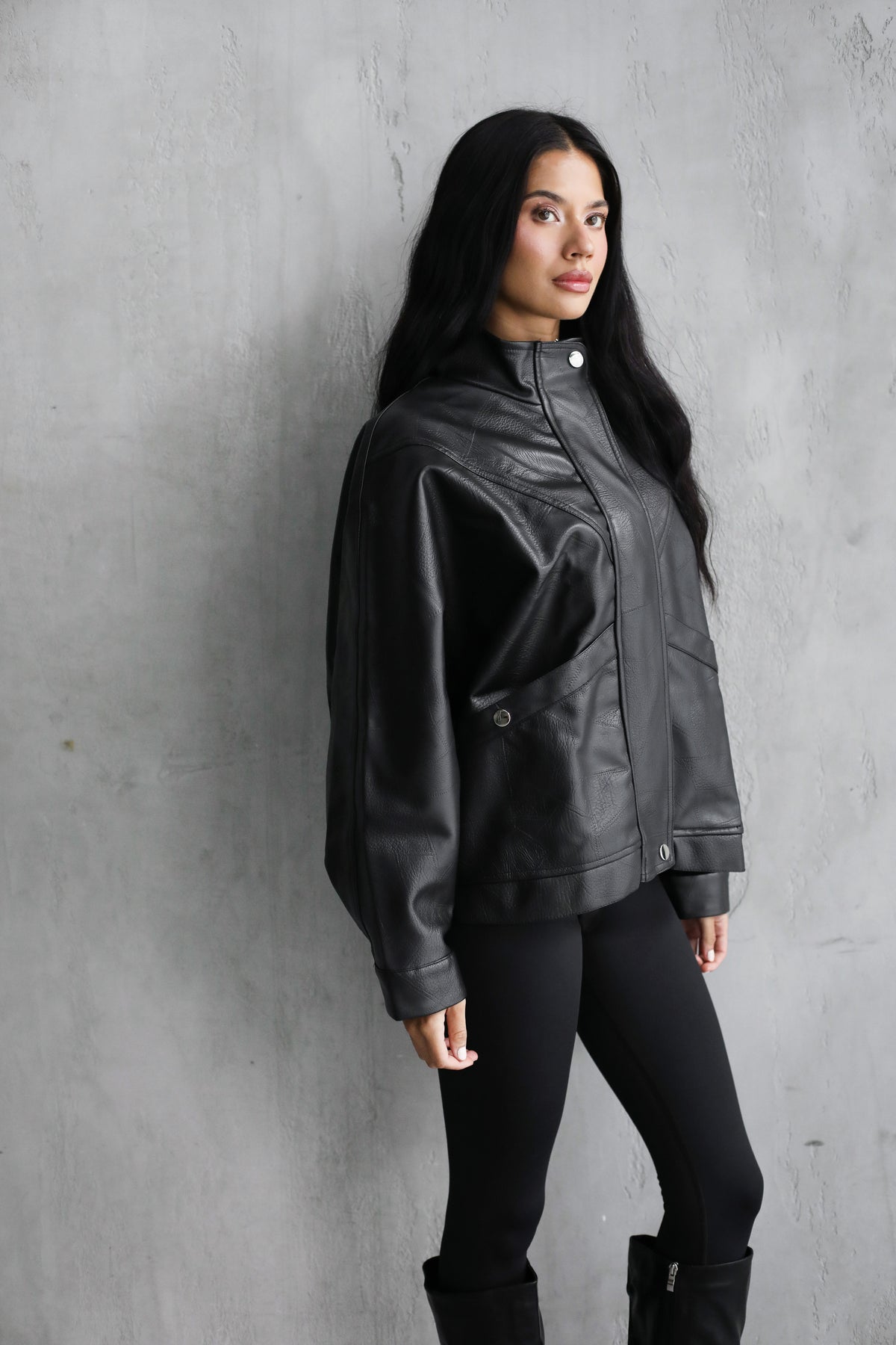 Game Changer Leather Jacket - Black