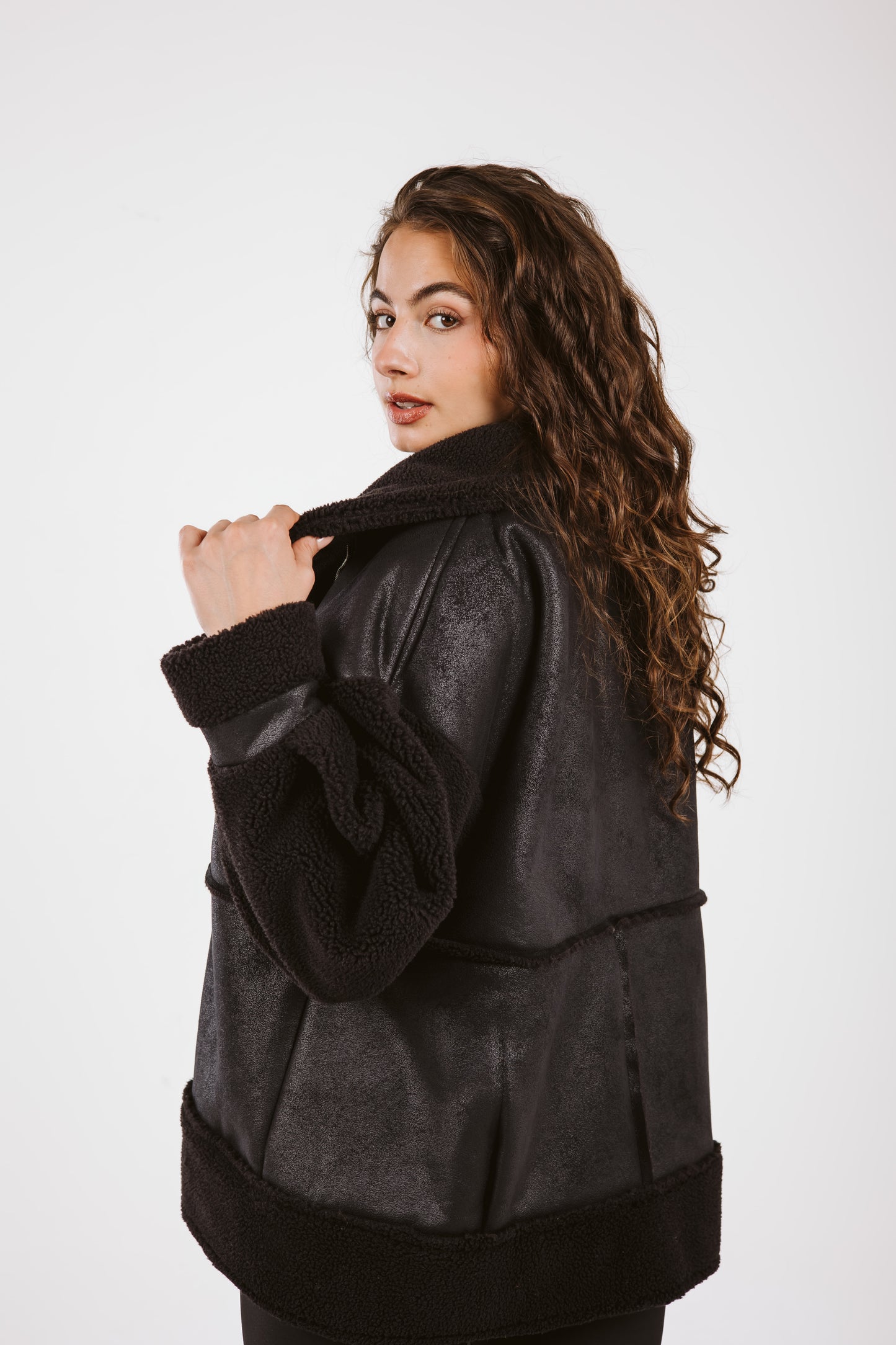 Cozy Reversible Coat - Black