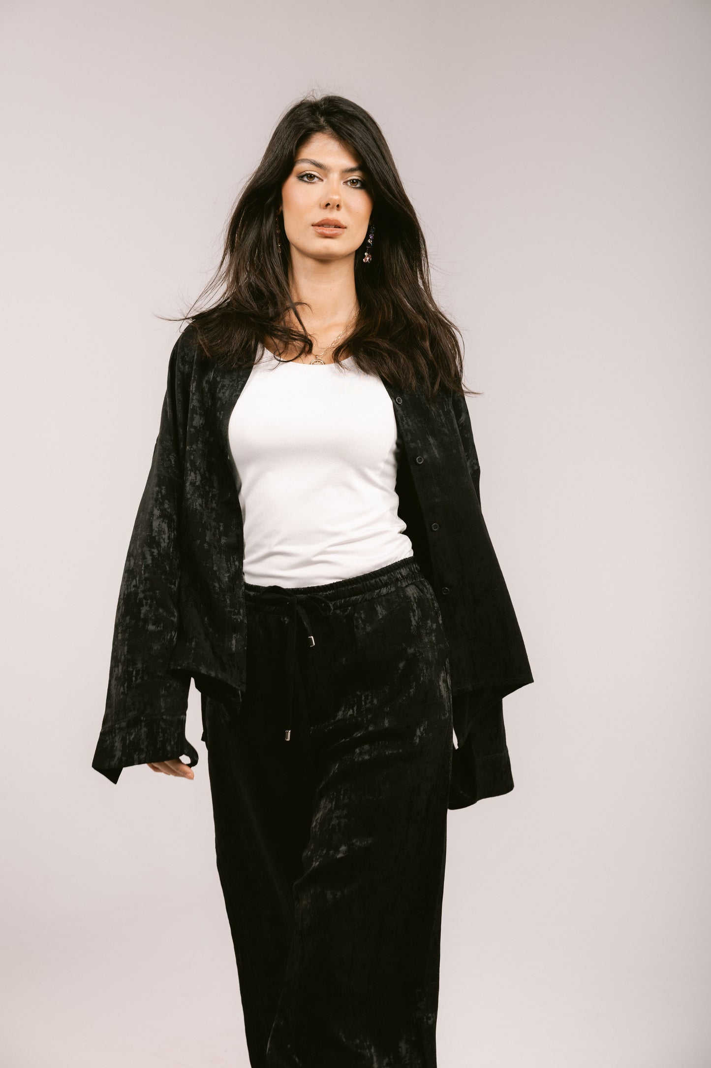 Spring Fever Linen Set - Black