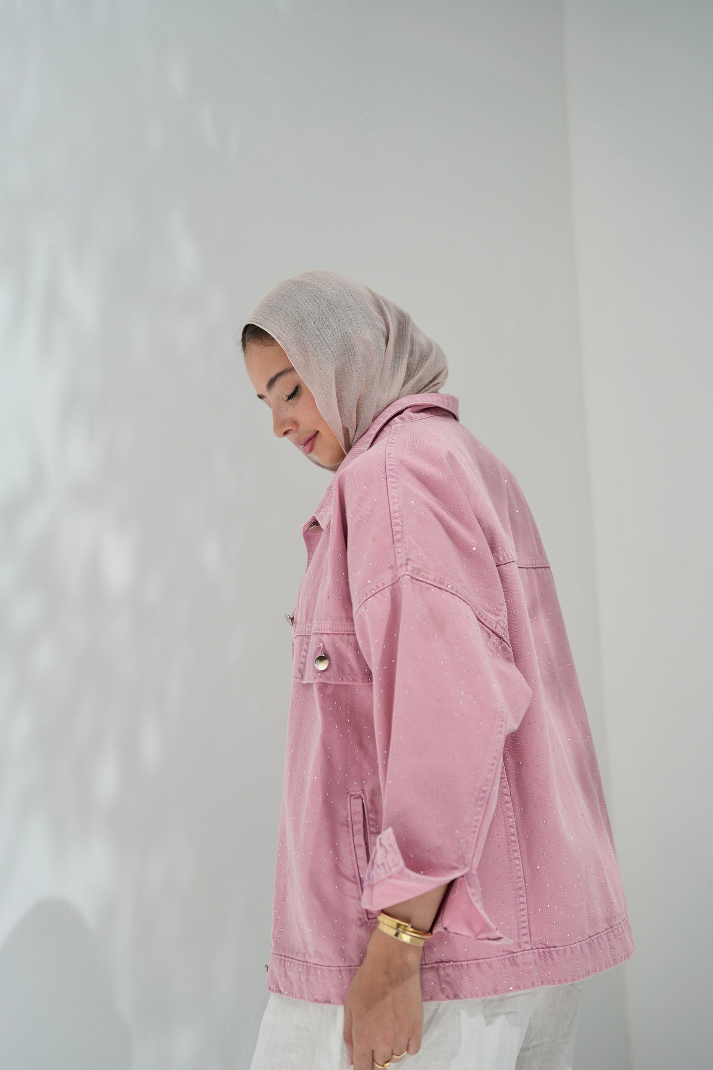 You’re A Gem Denim Jacket in Pink