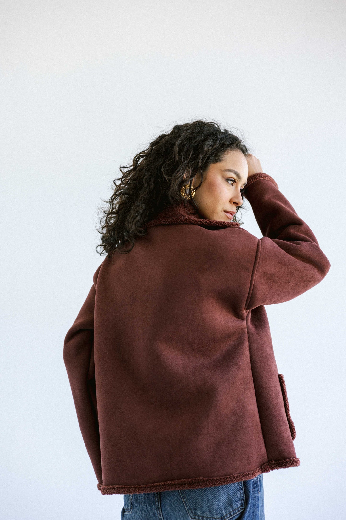 Warmth Shearling Jacket - Burgundy