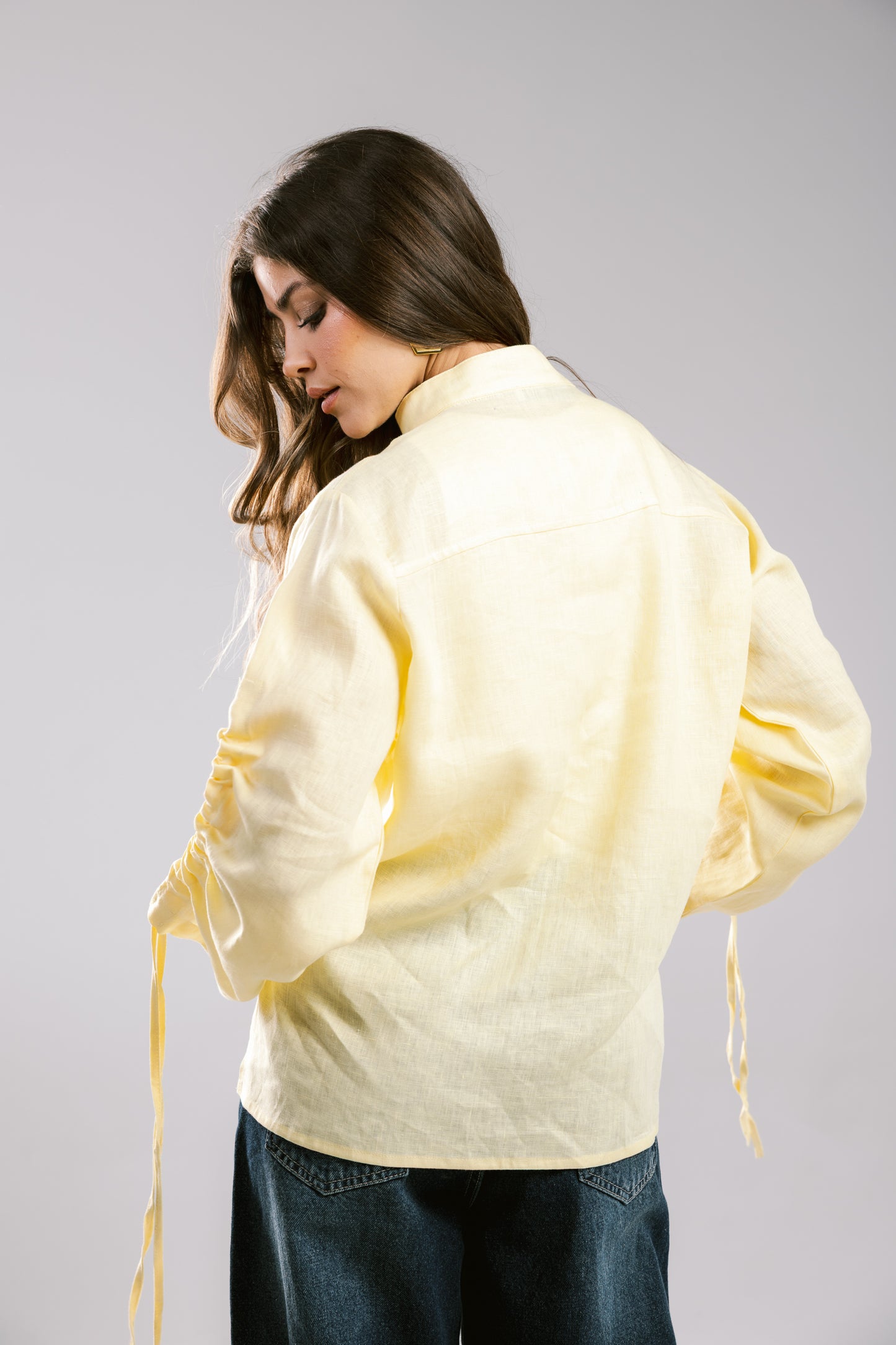 Pretty Fringes Linen Shirt - Butter Yellow