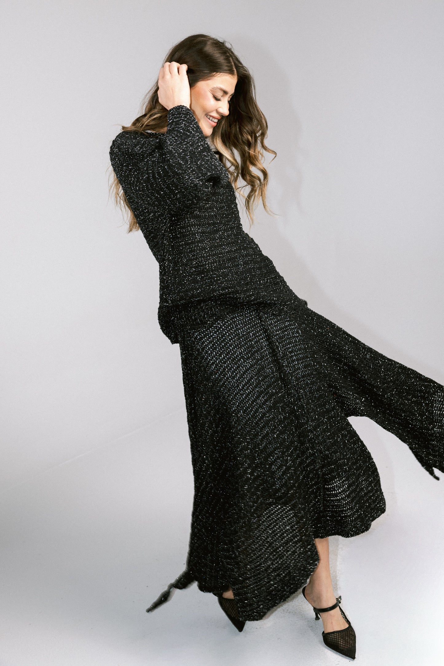 Shore Nights Crochet Skirt - Black