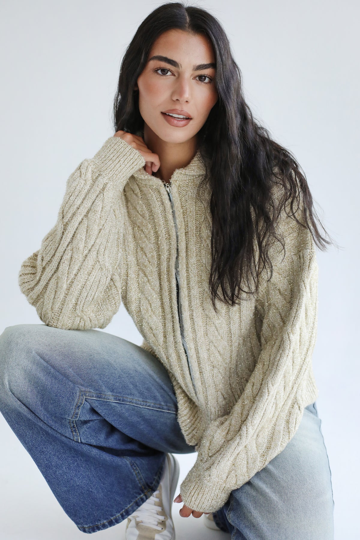 Too good to take off knit sweater - Beige