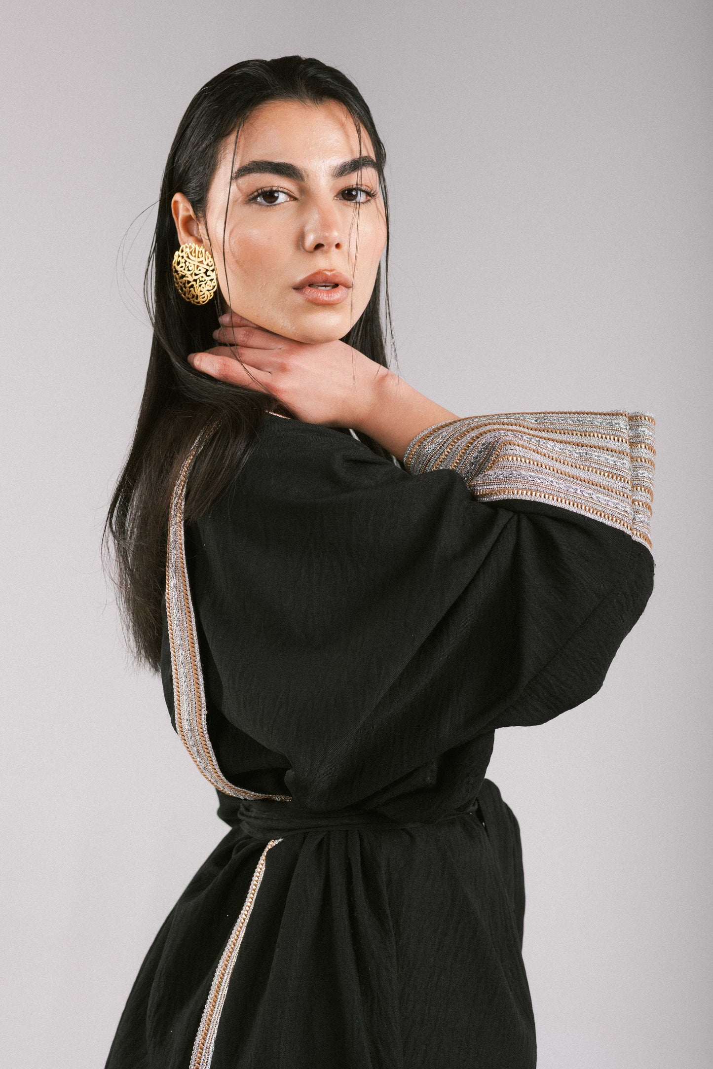 Moroccan Kaftan in Black