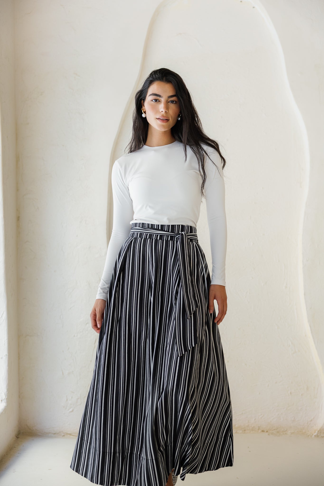 Your Favorite Striped Skirt - Black