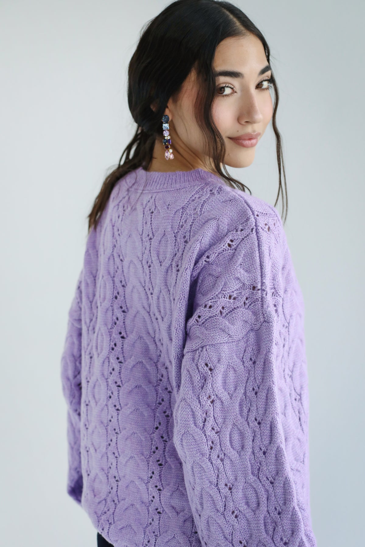 Sweet as you knit sweater - Lilac