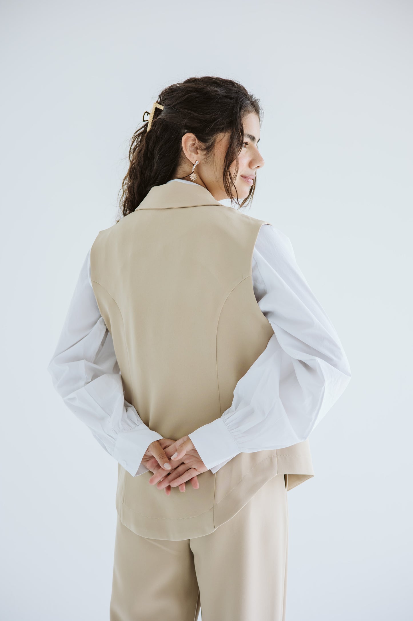 Tailored Waistcoat - Beige