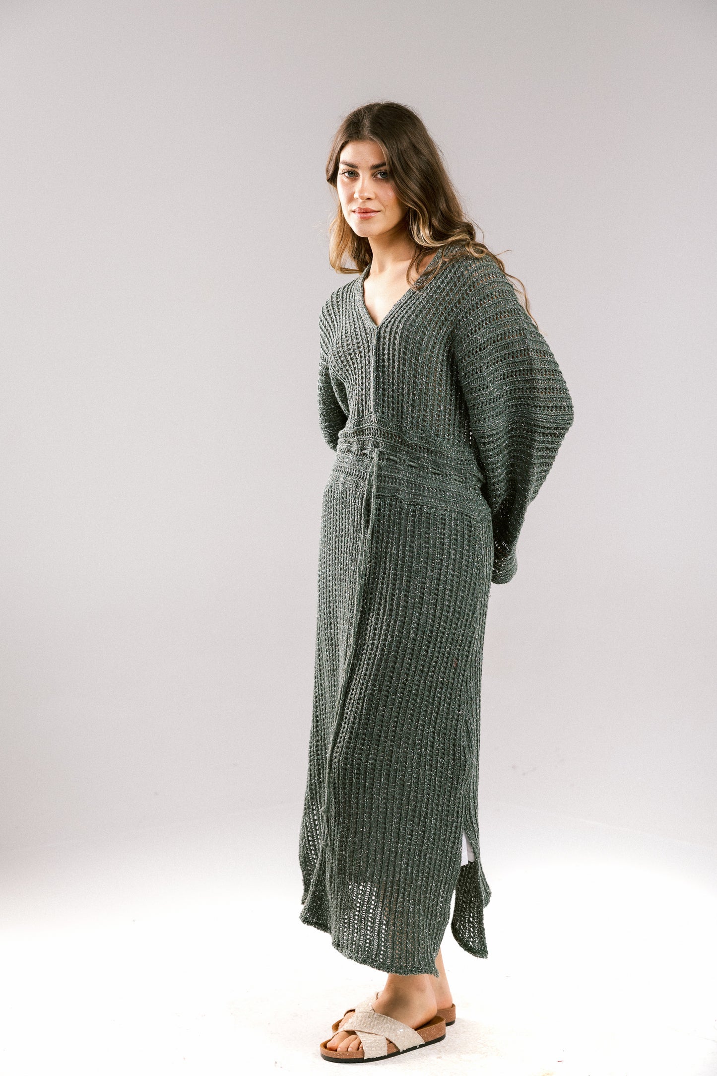 Sunbeam Crochet Coverup Dress - Olive