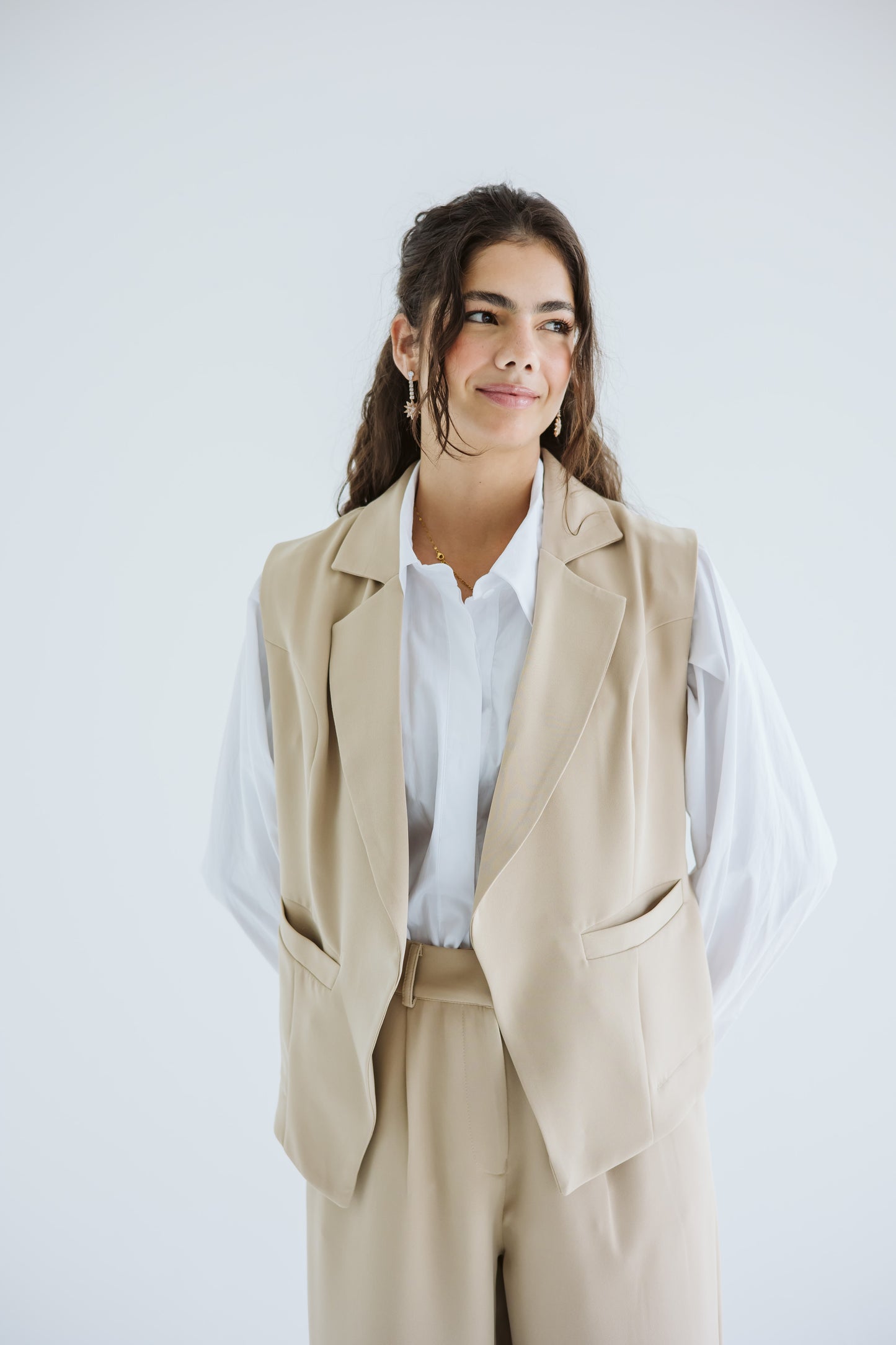 Tailored Waistcoat - Beige